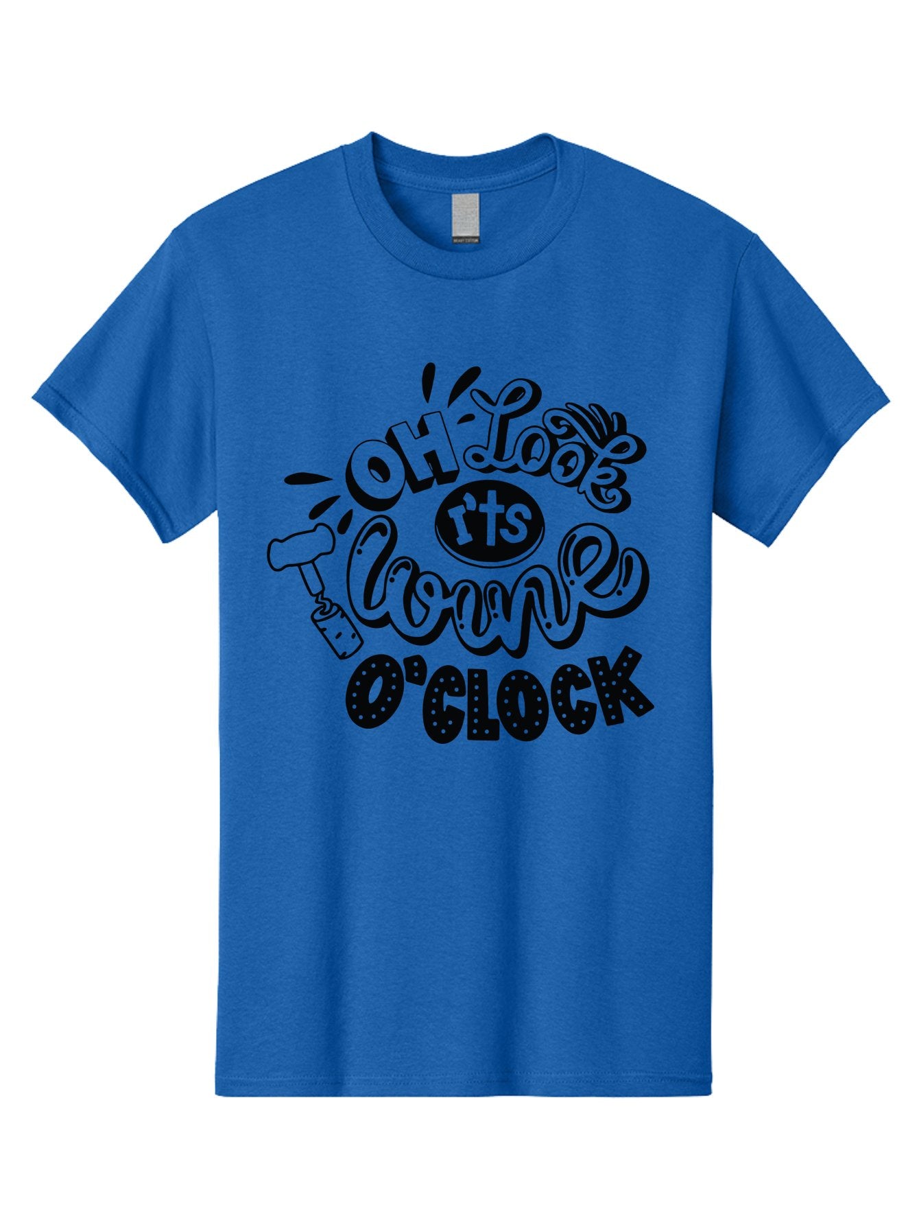 Oh-Look-R-Ts-Loone-O-Clock Men'S Graphic Tee, 100% Cotton, Comfortable Casual Summer Wear, Machine Washable, Humorous Typography, Quirky Clock, Playful Design, Whimsical Art, Connie, Cartoon Style, Black And Green, Funny Quotes Aad981 11