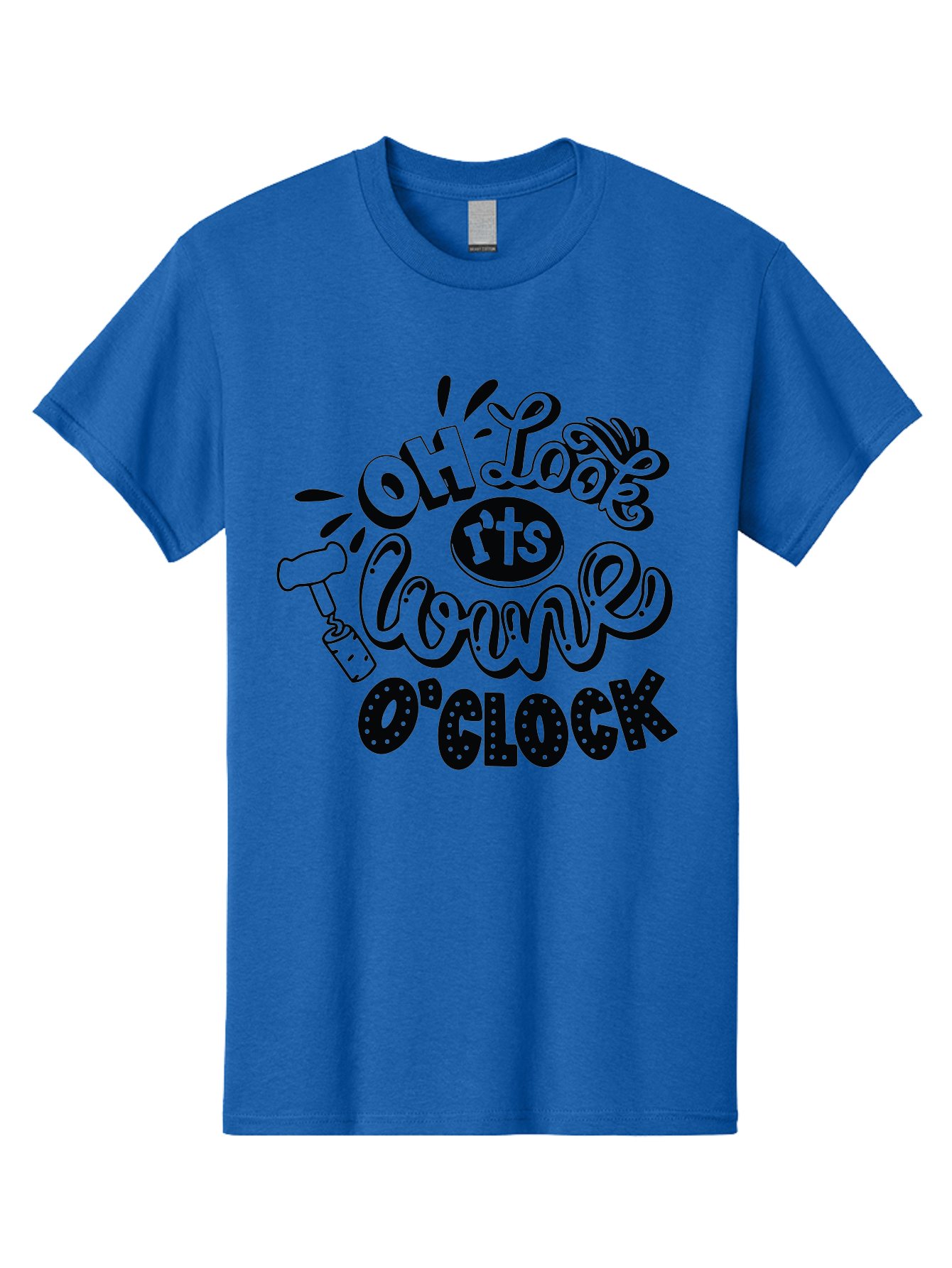 Oh-Look-R-Ts-Loone-O-Clock Men'S Graphic Tee, 100% Cotton, Comfortable Casual Summer Wear, Machine Washable, Humorous Typography, Quirky Clock, Playful Design, Whimsical Art, Connie, Cartoon Style, Black And Green, Funny Quotes Aad981 7