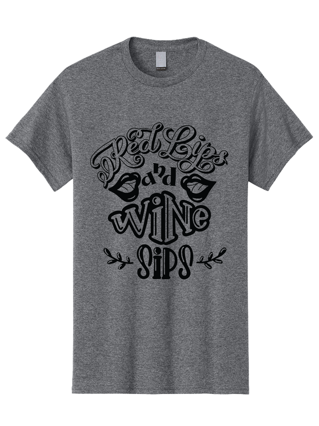 Red-Lips-Bad-Wine-Sips Men'S Graphic Tee, 100% Cotton, Comfortable Casual Summer Wear, Machine Washable, Red Lips, Wine Sips, Red Wine, Lipstick, Wine Lover, Drinking Quotes, Funny Sayings, Quote Art, Sassy Phrases, Wine Culture Aad983 9
