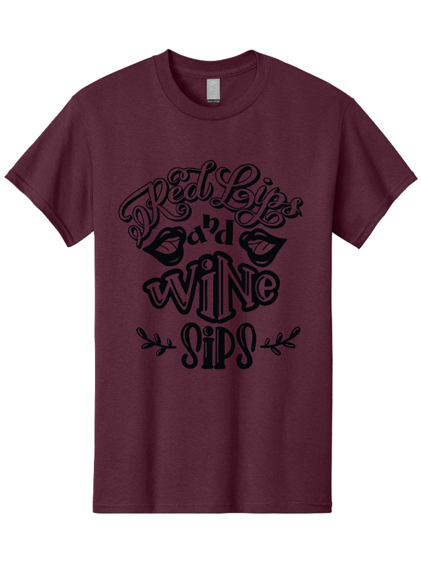 Red-Lips-Bad-Wine-Sips Men'S Graphic Tee, 100% Cotton, Comfortable Casual Summer Wear, Machine Washable, Red Lips, Wine Sips, Red Wine, Lipstick, Wine Lover, Drinking Quotes, Funny Sayings, Quote Art, Sassy Phrases, Wine Culture Aad983 13