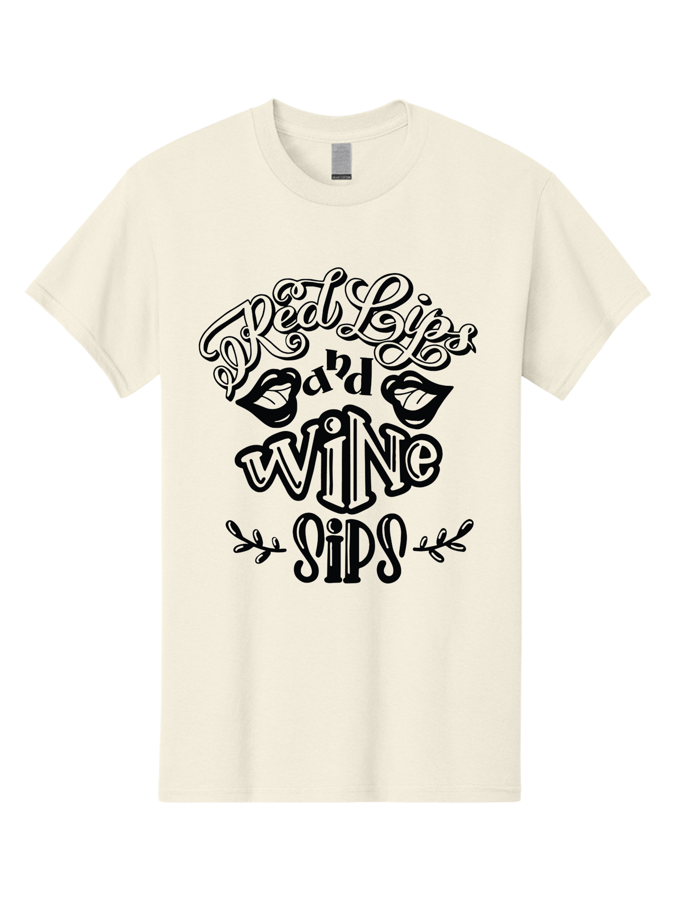 Red-Lips-Bad-Wine-Sips Men'S Graphic Tee, 100% Cotton, Comfortable Casual Summer Wear, Machine Washable, Red Lips, Wine Sips, Red Wine, Lipstick, Wine Lover, Drinking Quotes, Funny Sayings, Quote Art, Sassy Phrases, Wine Culture Aad983 3