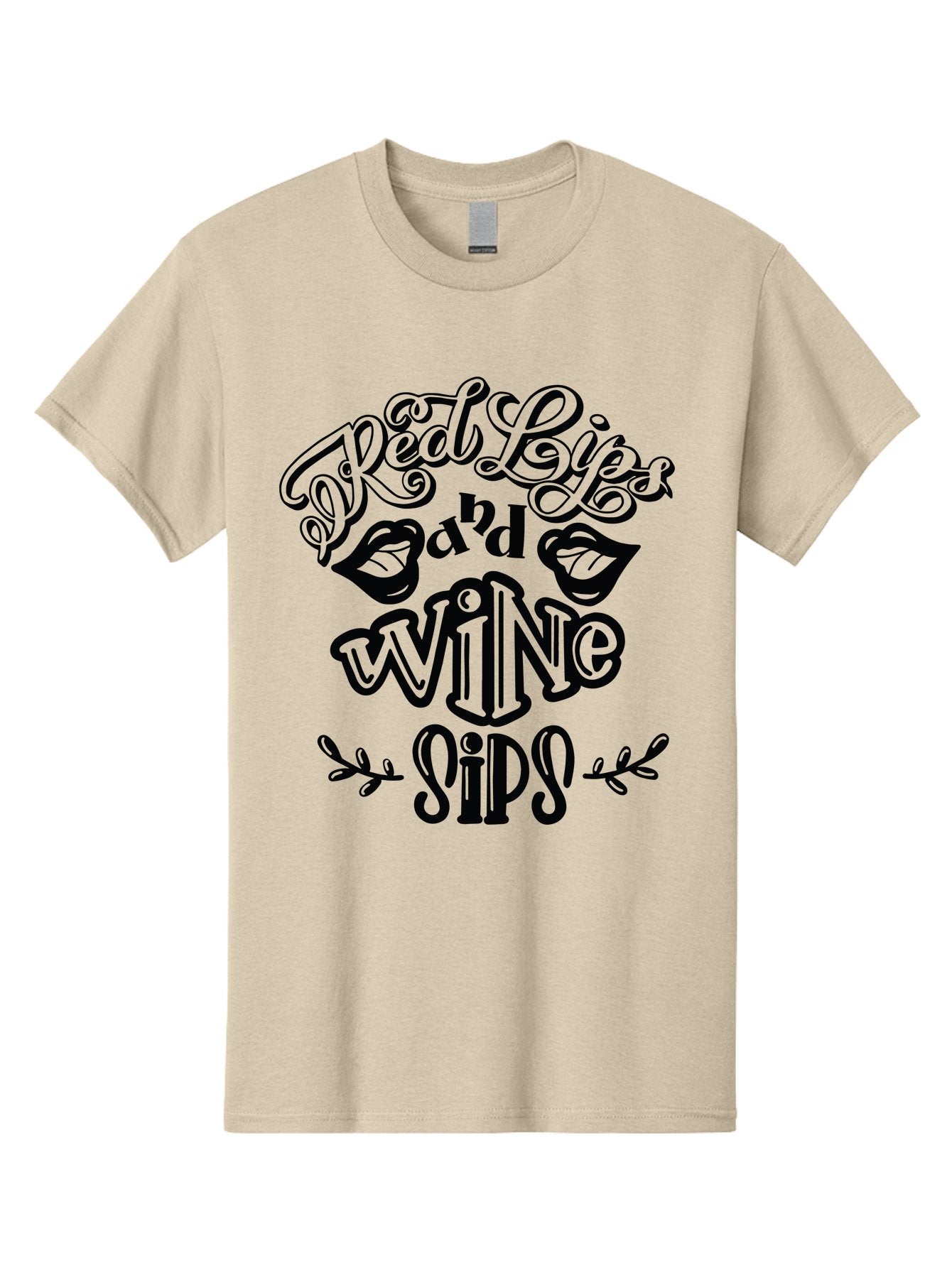 Red-Lips-Bad-Wine-Sips Men'S Graphic Tee, 100% Cotton, Comfortable Casual Summer Wear, Machine Washable, Red Lips, Wine Sips, Red Wine, Lipstick, Wine Lover, Drinking Quotes, Funny Sayings, Quote Art, Sassy Phrases, Wine Culture Aad983 8