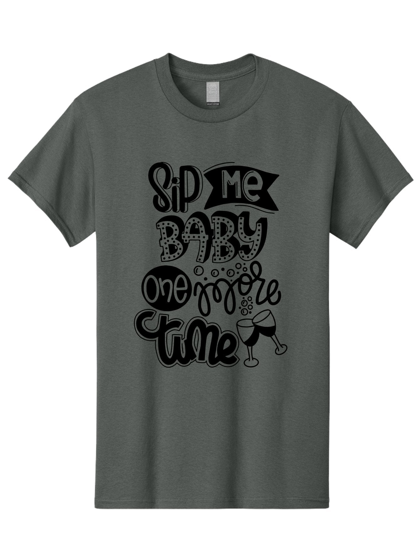 Sip-Me-Baby-One-More-Time Men'S Graphic Tee, 100% Cotton, Comfortable Casual Summer Wear, Machine Washable, Funny Quote, Sassy Phrase, Wine Glass, Champagne Toast, Party Time, Celebration, Sip Me Baby One More Time, Humor, Celebration Quote Aad984 9