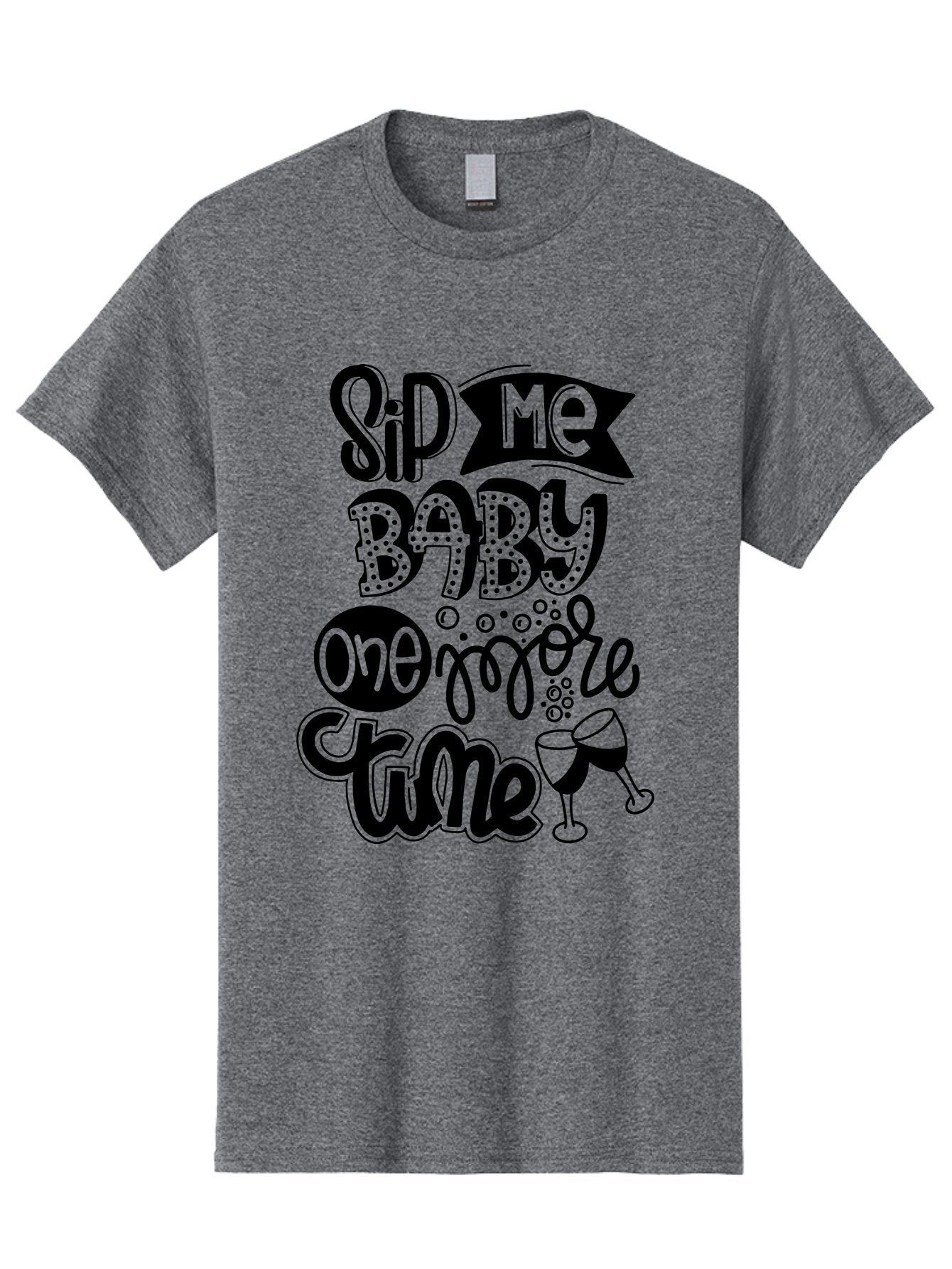 Sip-Me-Baby-One-More-Time Men'S Graphic Tee, 100% Cotton, Comfortable Casual Summer Wear, Machine Washable, Funny Quote, Sassy Phrase, Wine Glass, Champagne Toast, Party Time, Celebration, Sip Me Baby One More Time, Humor, Celebration Quote Aad984 15