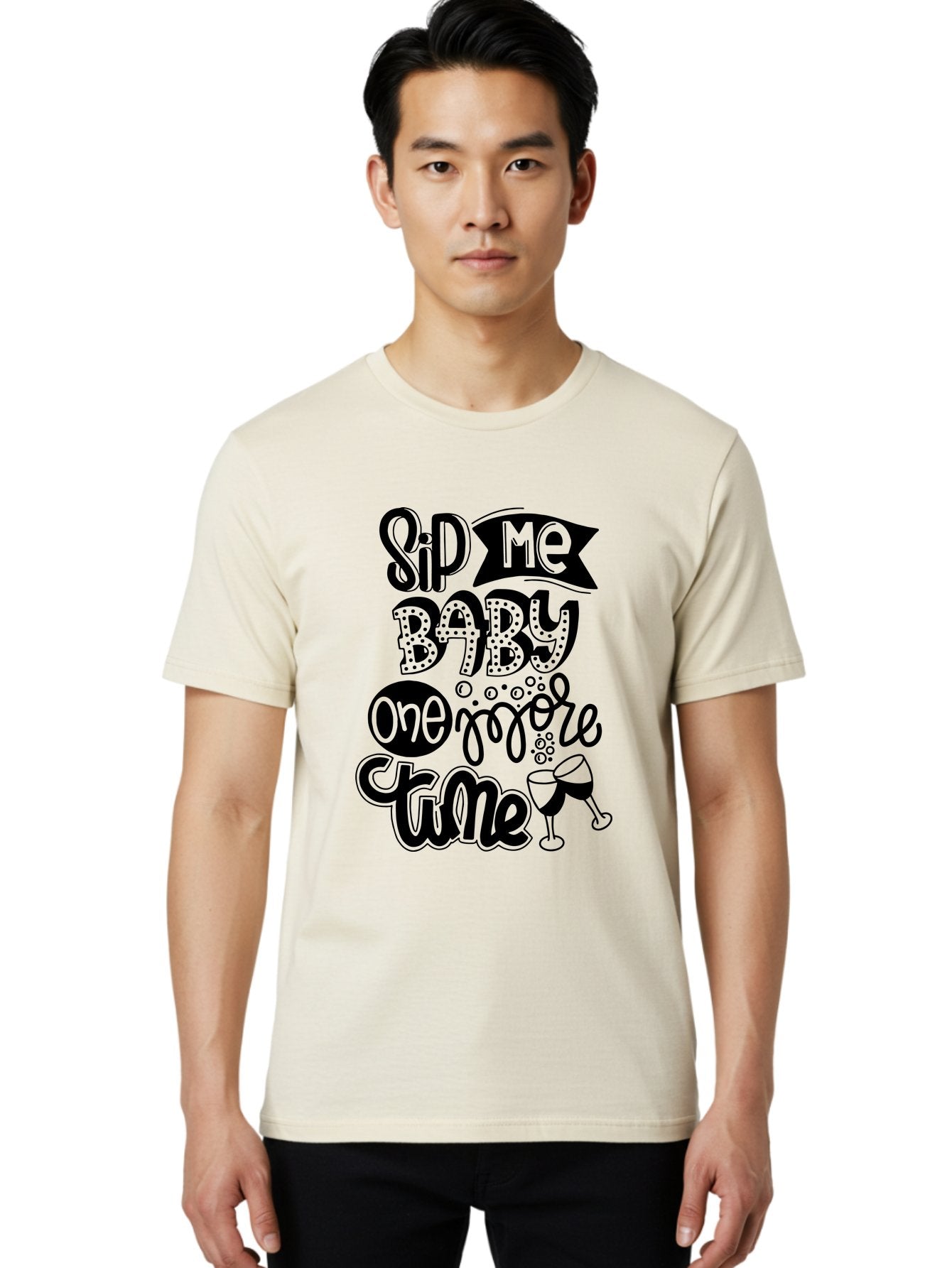 Sip-Me-Baby-One-More-Time Men'S Graphic Tee, 100% Cotton, Comfortable Casual Summer Wear, Machine Washable, Funny Quote, Sassy Phrase, Wine Glass, Champagne Toast, Party Time, Celebration, Sip Me Baby One More Time, Humor, Celebration Quote Aad984 16