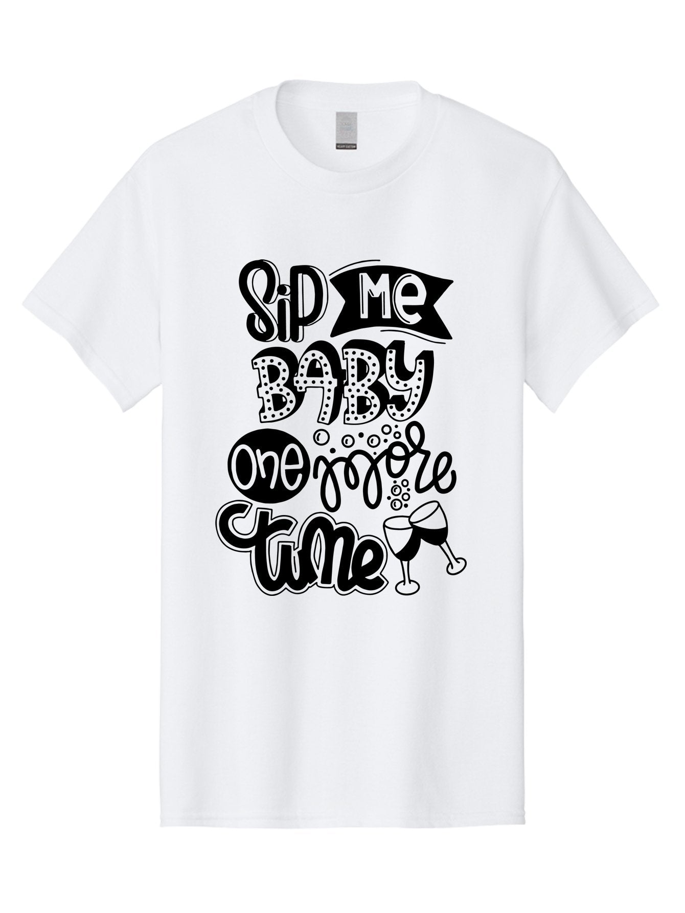 Sip-Me-Baby-One-More-Time Men'S Graphic Tee, 100% Cotton, Comfortable Casual Summer Wear, Machine Washable, Funny Quote, Sassy Phrase, Wine Glass, Champagne Toast, Party Time, Celebration, Sip Me Baby One More Time, Humor, Celebration Quote Aad984 12