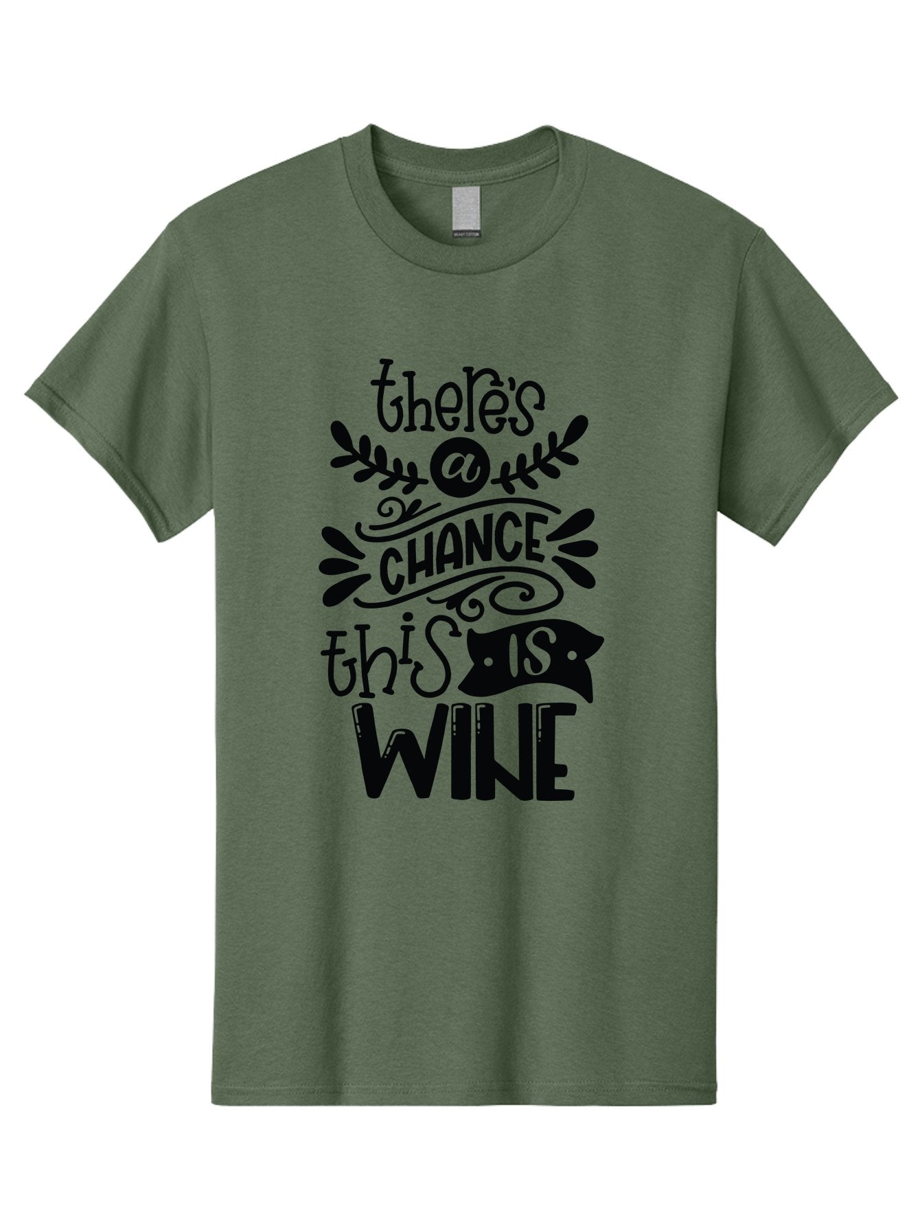 There-S-A-Chance-This-Is-Wine Men'S Graphic Tee, 100% Cotton, Comfortable Casual Summer Wear, Machine Washable, Wine Pun, Funny Quote, Chance This Is Wine, Witty Saying, Humorous Phrase, Wine Humor, Clever Joke, Laugh Out Loud Aad985 4