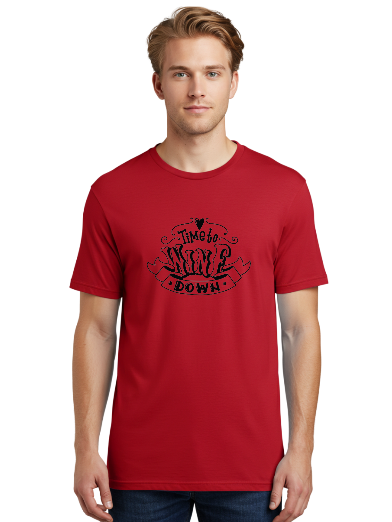 Time-To-Nuke-Down Men'S Graphic Tee, 100% Cotton, Comfortable Casual Summer Wear, Machine Washable, Nuke Down, Time To Relax, Unwinding, Stylized Text, Bold Font, Decorative Elements, Vintage Feel, Motivational Phrase, Humorous Tone Aad986 12