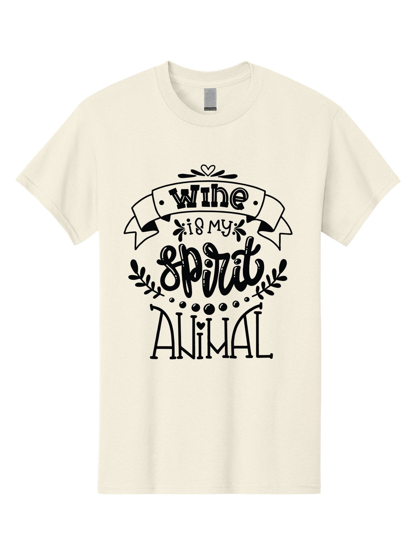 Wine-Is-My-Spirit-Animal Men'S Graphic Tee, 100% Cotton, Comfortable Casual Summer Wear, Machine Washable, Wine Quotes, Funny Sayings, Inspirational Phrases, Typographic Design, Decorative Fonts, Creative Typography, Wine Lovers Aad987 15