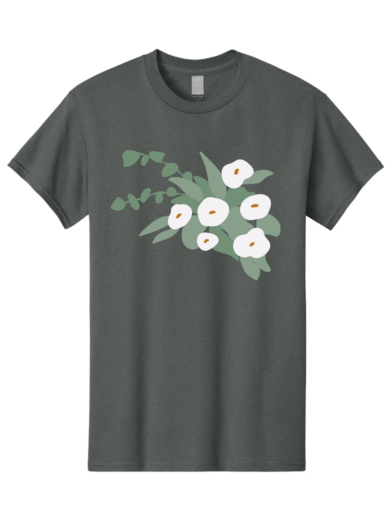 After-Glow Men'S Graphic Tee, 100% Cotton, Comfortable Casual Summer Wear, Machine Washable, Lotus Flowers, White Blooms, Gray Leaves, Spiritual Symbols, Serene Atmosphere, Peaceful Ambiance, Afterlife, Lotus Flower, Gray Graphics Aad992 6