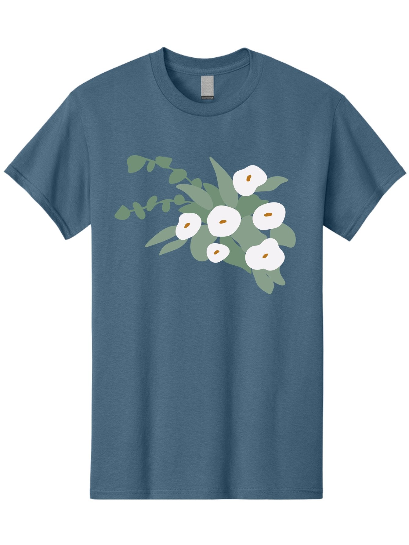 After-Glow Men'S Graphic Tee, 100% Cotton, Comfortable Casual Summer Wear, Machine Washable, Lotus Flowers, White Blooms, Gray Leaves, Spiritual Symbols, Serene Atmosphere, Peaceful Ambiance, Afterlife, Lotus Flower, Gray Graphics Aad992 8