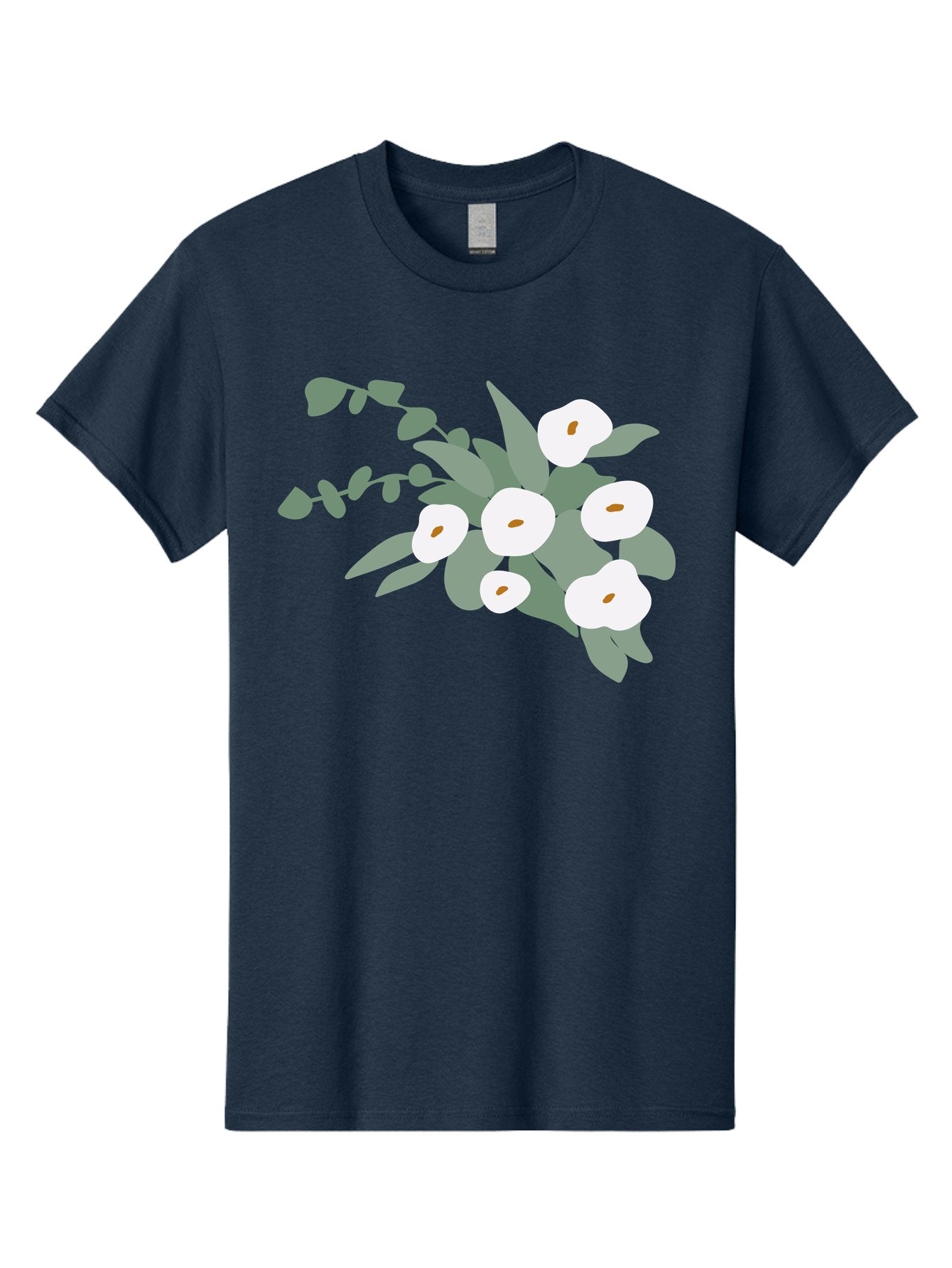 After-Glow Men'S Graphic Tee, 100% Cotton, Comfortable Casual Summer Wear, Machine Washable, Lotus Flowers, White Blooms, Gray Leaves, Spiritual Symbols, Serene Atmosphere, Peaceful Ambiance, Afterlife, Lotus Flower, Gray Graphics Aad992 5