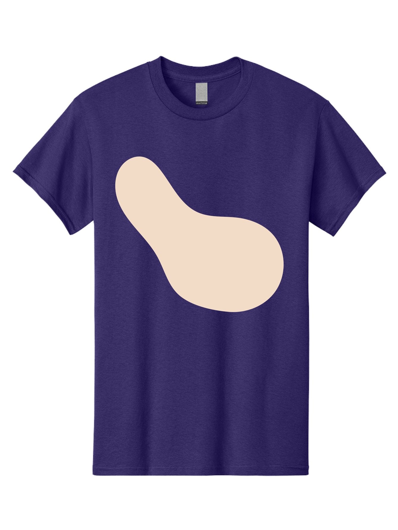 Bean-Shaped-Object Men'S Graphic Tee, 100% Cotton, Comfortable Casual Summer Wear, Machine Washable, Simple Shape, Abstract Design, Beige Color, Smooth Curves, Minimalist Art, Graphic Element, Modern Design Aad995 11