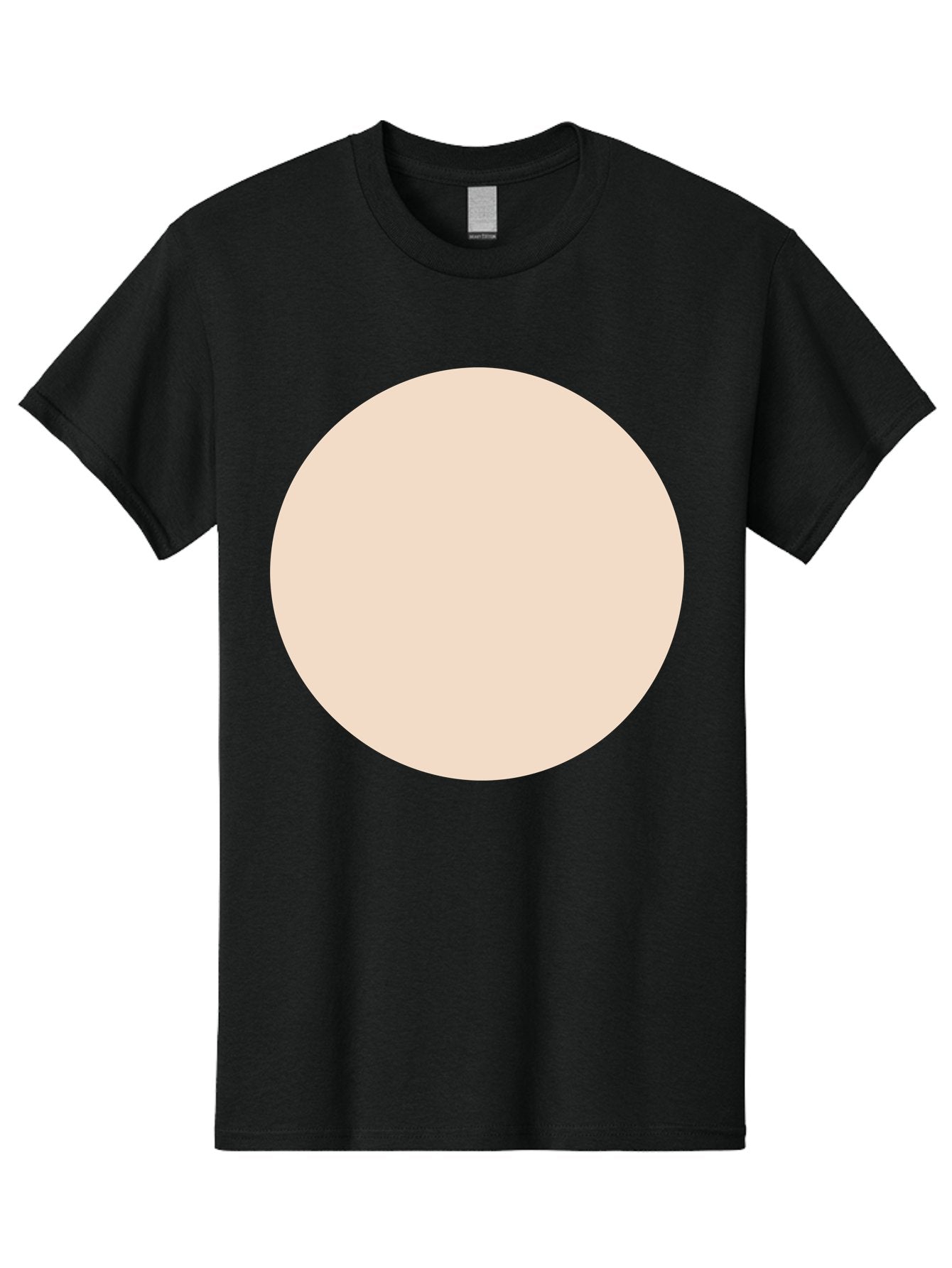 Beige-Circle Men'S Graphic Tee, 100% Cotton, Comfortable Casual Summer Wear, Machine Washable, Beige Circle, Minimalist Design, Simple Shape, Neutral Color, Geometric Figure, Circular Form Aad996 5