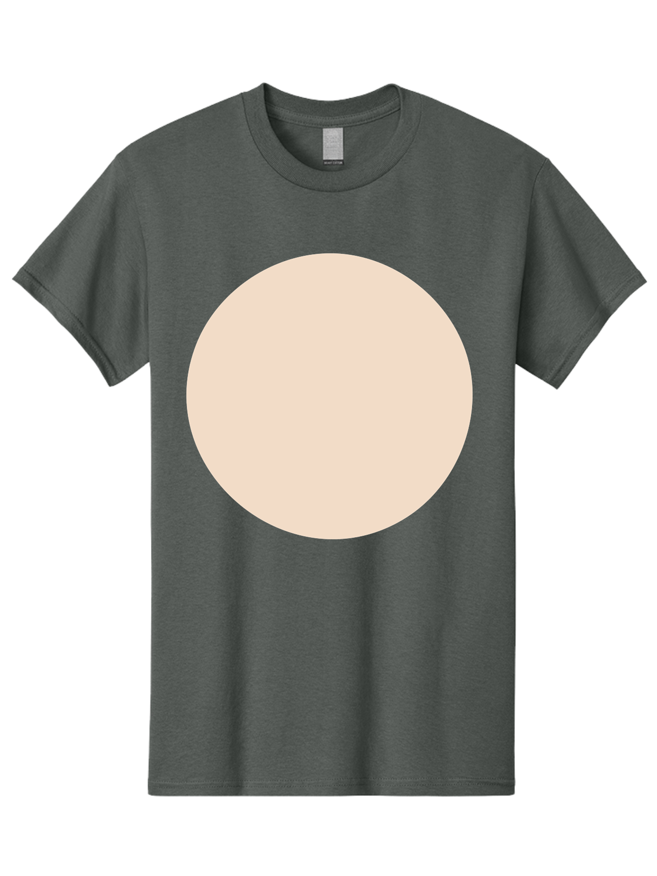 Beige-Circle Men'S Graphic Tee, 100% Cotton, Comfortable Casual Summer Wear, Machine Washable, Beige Circle, Minimalist Design, Simple Shape, Neutral Color, Geometric Figure, Circular Form Aad996 21