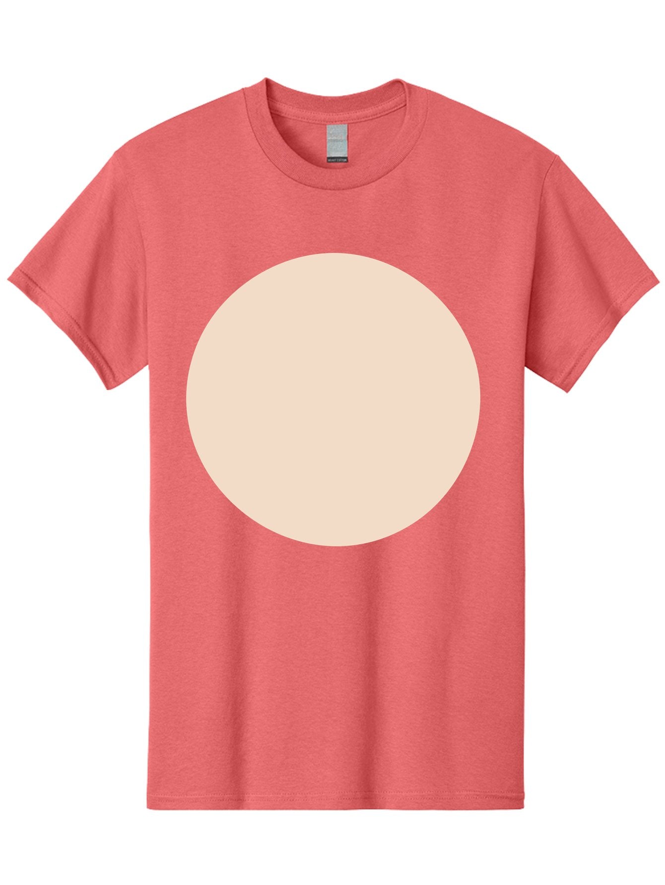 Beige-Circle Men'S Graphic Tee, 100% Cotton, Comfortable Casual Summer Wear, Machine Washable, Beige Circle, Minimalist Design, Simple Shape, Neutral Color, Geometric Figure, Circular Form Aad996 10