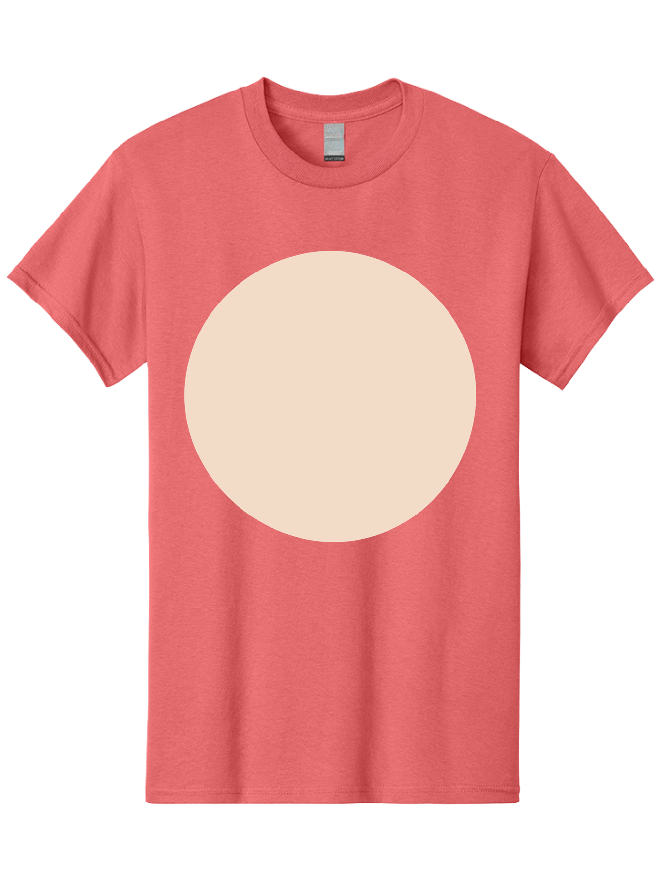 Beige-Circle Men'S Graphic Tee, 100% Cotton, Comfortable Casual Summer Wear, Machine Washable, Beige Circle, Minimalist Design, Simple Shape, Neutral Color, Geometric Figure, Circular Form Aad996 27