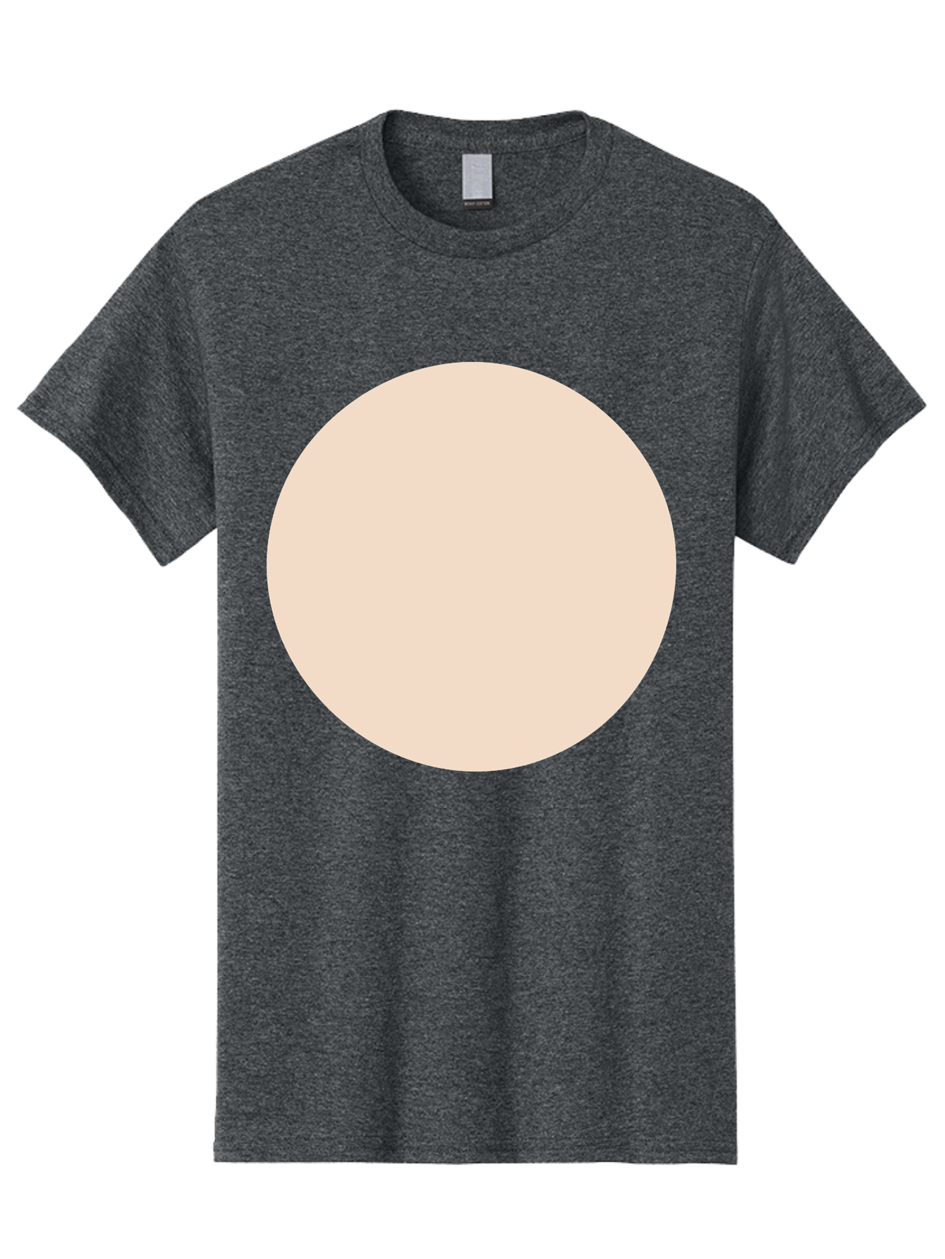 Beige-Circle Men'S Graphic Tee, 100% Cotton, Comfortable Casual Summer Wear, Machine Washable, Beige Circle, Minimalist Design, Simple Shape, Neutral Color, Geometric Figure, Circular Form Aad996 25