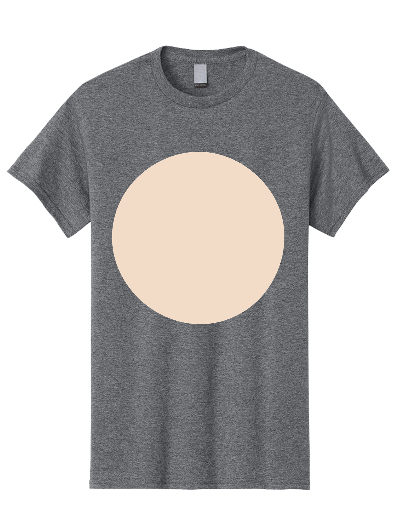Beige-Circle Men'S Graphic Tee, 100% Cotton, Comfortable Casual Summer Wear, Machine Washable, Beige Circle, Minimalist Design, Simple Shape, Neutral Color, Geometric Figure, Circular Form Aad996 5