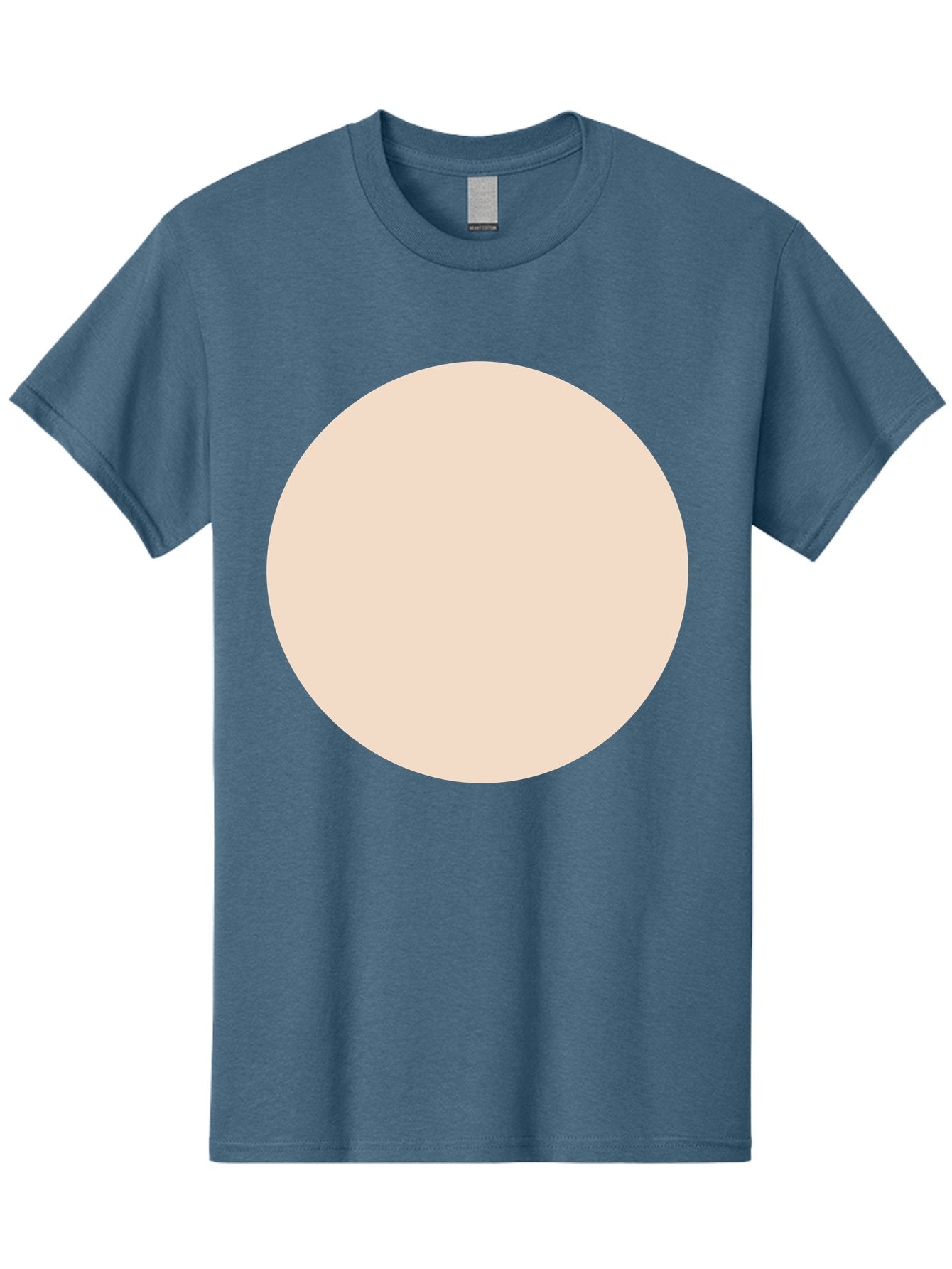Beige-Circle Men'S Graphic Tee, 100% Cotton, Comfortable Casual Summer Wear, Machine Washable, Beige Circle, Minimalist Design, Simple Shape, Neutral Color, Geometric Figure, Circular Form Aad996 9