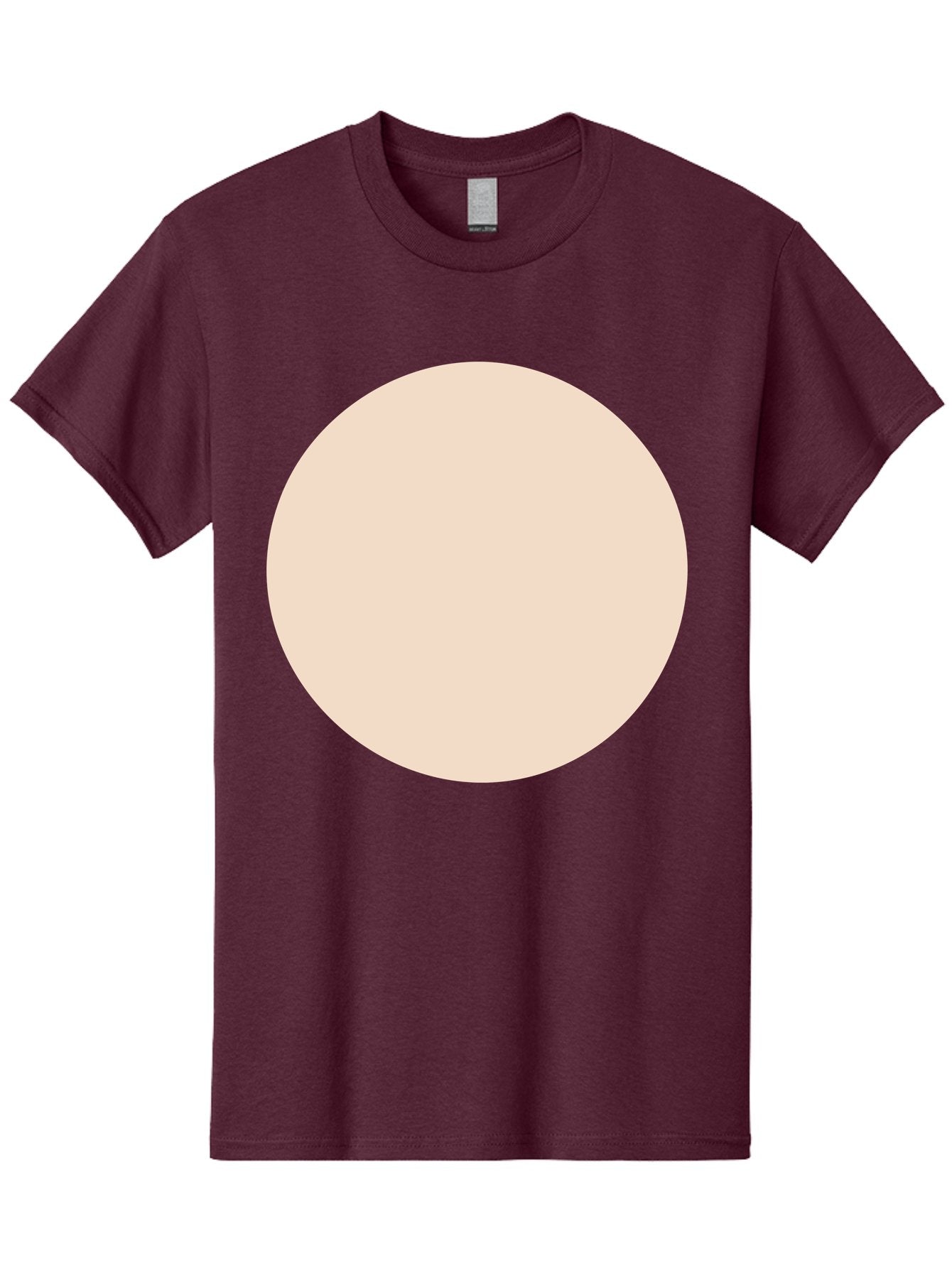 Beige-Circle Men'S Graphic Tee, 100% Cotton, Comfortable Casual Summer Wear, Machine Washable, Beige Circle, Minimalist Design, Simple Shape, Neutral Color, Geometric Figure, Circular Form Aad996 8