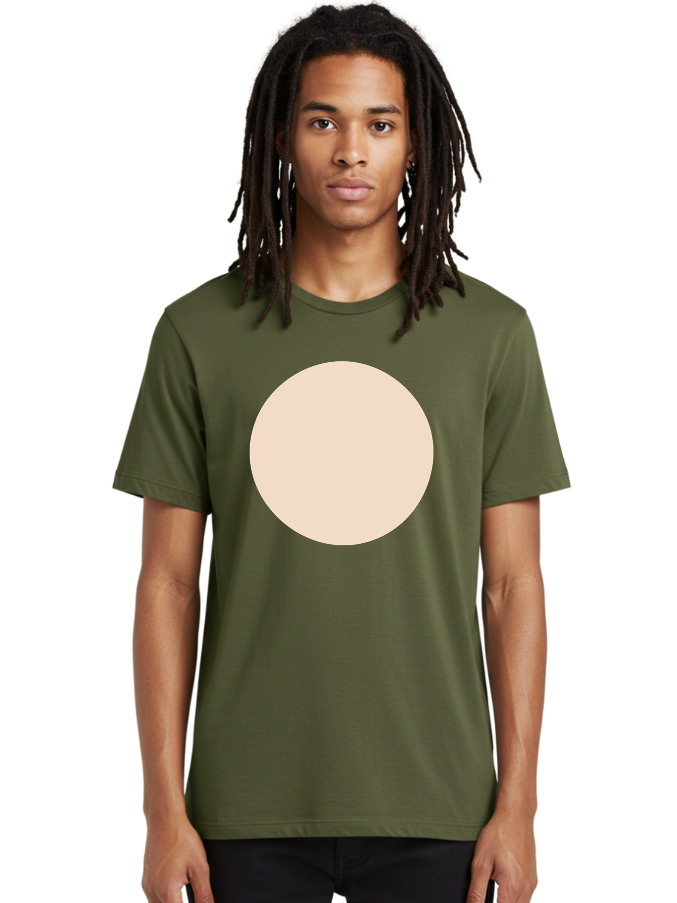 Beige-Circle Men'S Graphic Tee, 100% Cotton, Comfortable Casual Summer Wear, Machine Washable, Beige Circle, Minimalist Design, Simple Shape, Neutral Color, Geometric Figure, Circular Form Aad996 20