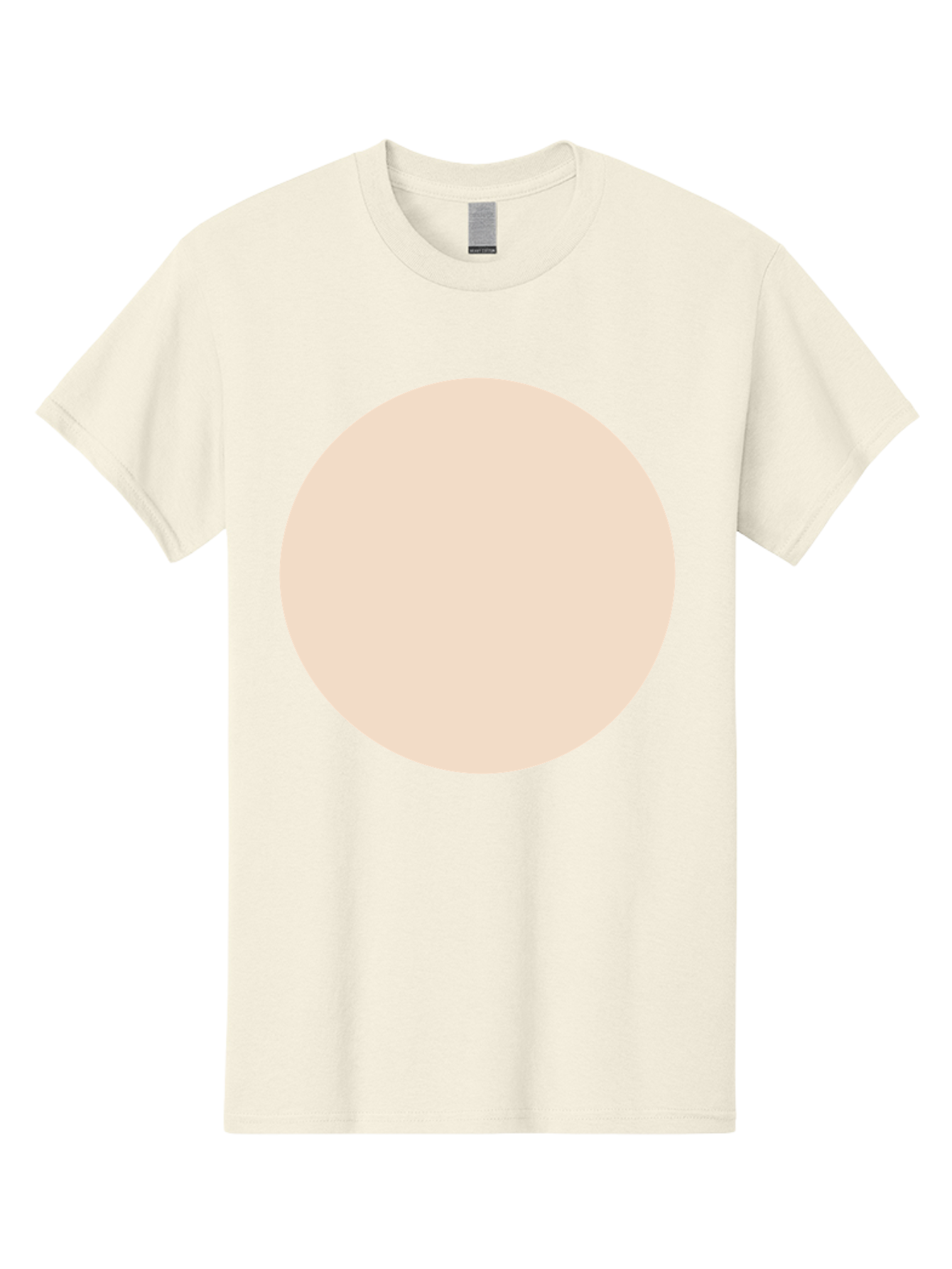 Beige-Circle Men'S Graphic Tee, 100% Cotton, Comfortable Casual Summer Wear, Machine Washable, Beige Circle, Minimalist Design, Simple Shape, Neutral Color, Geometric Figure, Circular Form Aad996 7