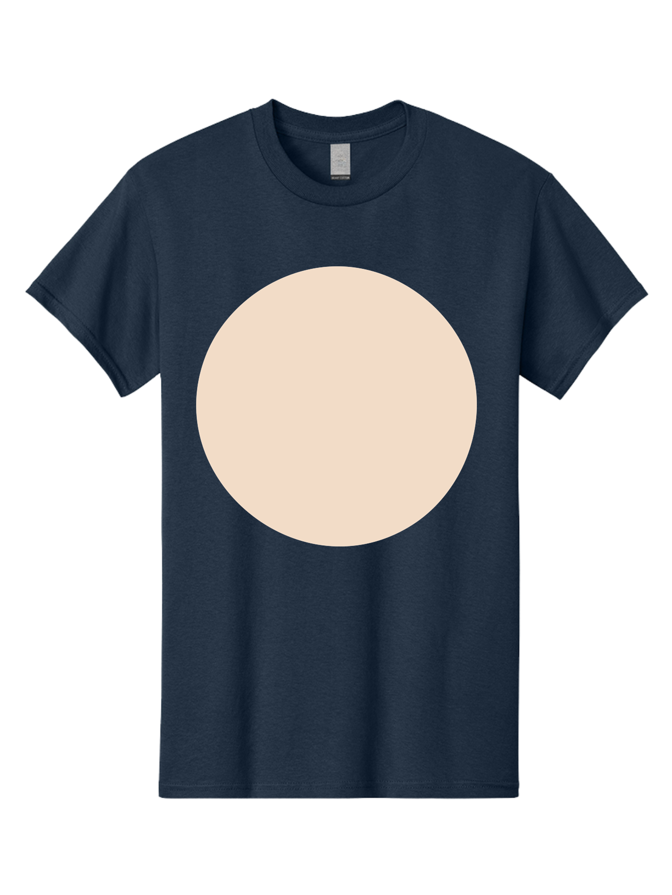 Beige-Circle Men'S Graphic Tee, 100% Cotton, Comfortable Casual Summer Wear, Machine Washable, Beige Circle, Minimalist Design, Simple Shape, Neutral Color, Geometric Figure, Circular Form Aad996