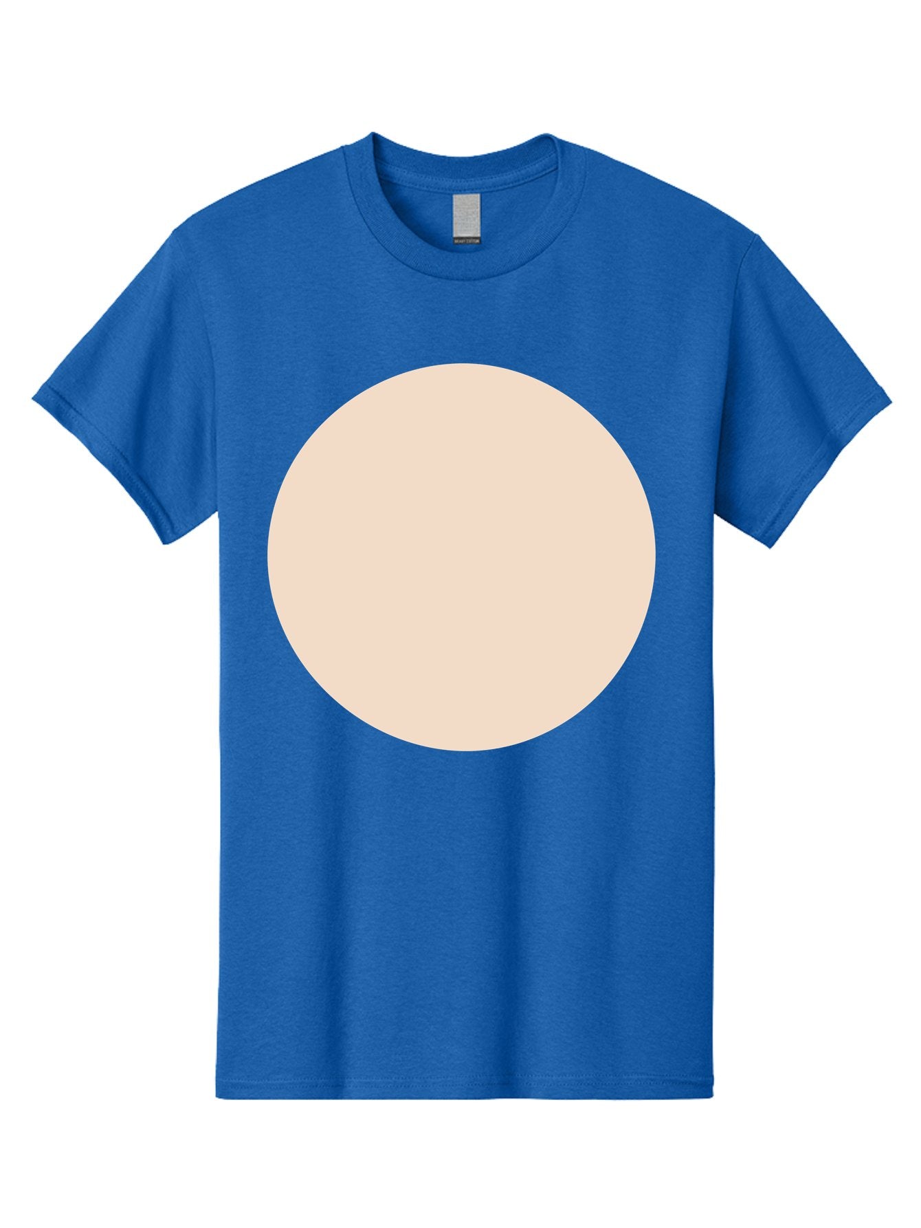 Beige-Circle Men'S Graphic Tee, 100% Cotton, Comfortable Casual Summer Wear, Machine Washable, Beige Circle, Minimalist Design, Simple Shape, Neutral Color, Geometric Figure, Circular Form Aad996 3