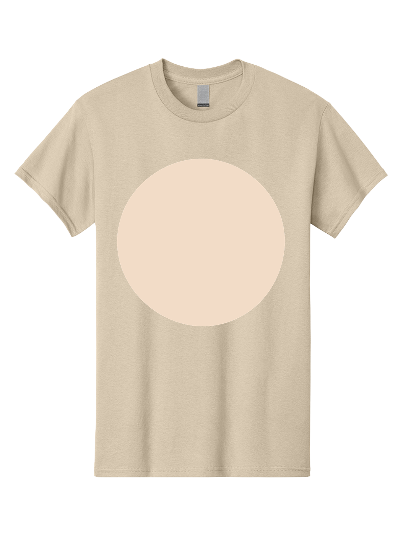 Beige-Circle Men'S Graphic Tee, 100% Cotton, Comfortable Casual Summer Wear, Machine Washable, Beige Circle, Minimalist Design, Simple Shape, Neutral Color, Geometric Figure, Circular Form Aad996 29
