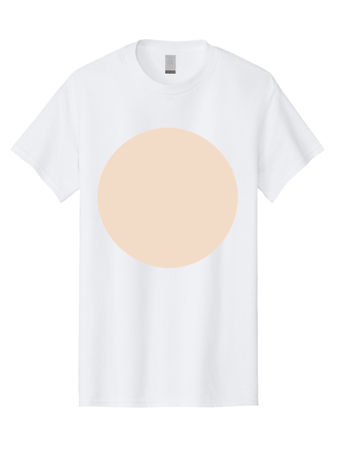 Beige-Circle Men'S Graphic Tee, 100% Cotton, Comfortable Casual Summer Wear, Machine Washable, Beige Circle, Minimalist Design, Simple Shape, Neutral Color, Geometric Figure, Circular Form Aad996 4