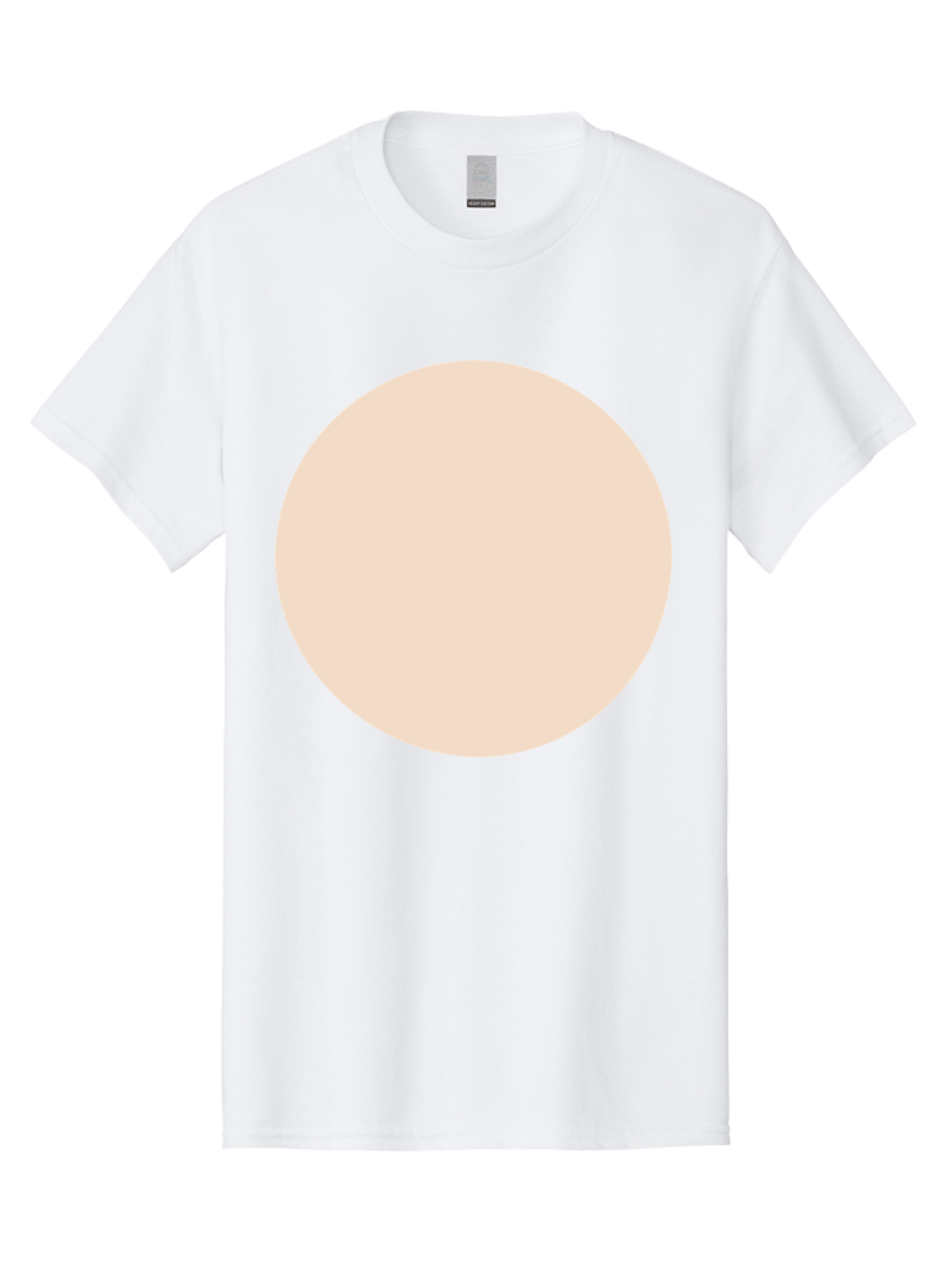 Beige-Circle Men'S Graphic Tee, 100% Cotton, Comfortable Casual Summer Wear, Machine Washable, Beige Circle, Minimalist Design, Simple Shape, Neutral Color, Geometric Figure, Circular Form Aad996 23