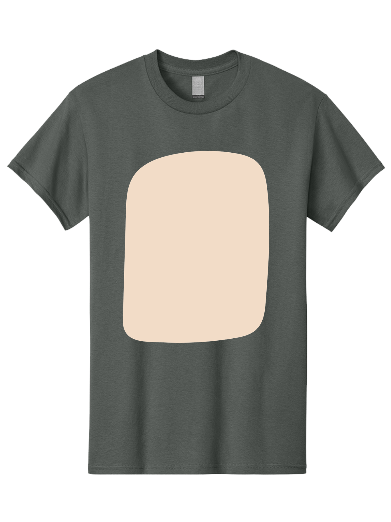 Beige-Rectangle Men'S Graphic Tee, 100% Cotton, Comfortable Casual Summer Wear, Machine Washable, Beige Rectangle, Rounded Corners, Plain Shape, Simple Design, Minimalist Aesthetic, Neutral Color, Soft Edges Aad997 3
