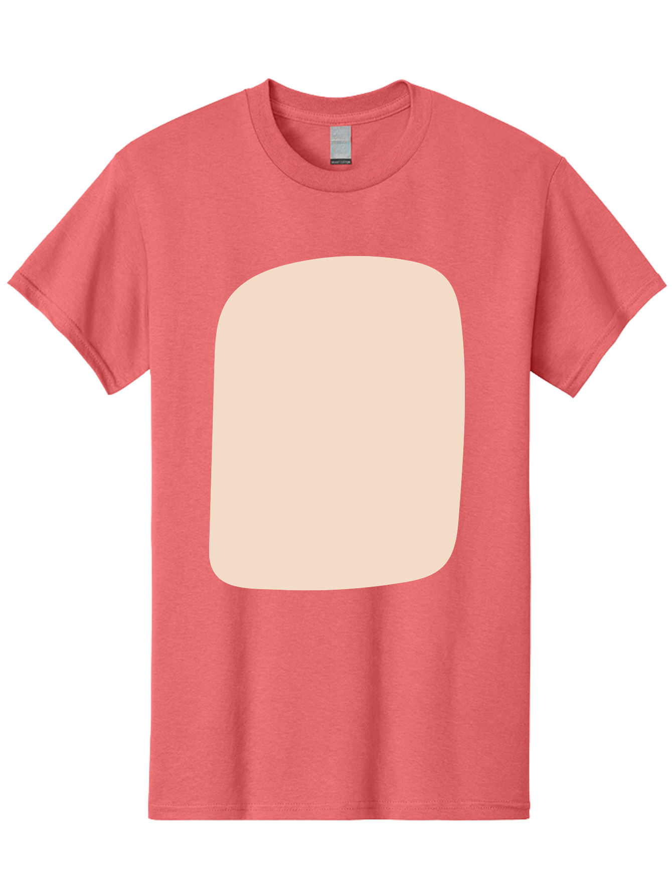 Beige-Rectangle Men'S Graphic Tee, 100% Cotton, Comfortable Casual Summer Wear, Machine Washable, Beige Rectangle, Rounded Corners, Plain Shape, Simple Design, Minimalist Aesthetic, Neutral Color, Soft Edges Aad997 21