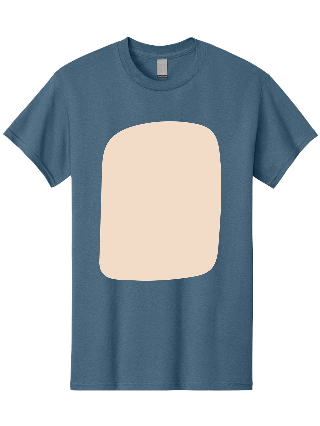 Beige-Rectangle Men'S Graphic Tee, 100% Cotton, Comfortable Casual Summer Wear, Machine Washable, Beige Rectangle, Rounded Corners, Plain Shape, Simple Design, Minimalist Aesthetic, Neutral Color, Soft Edges Aad997 3