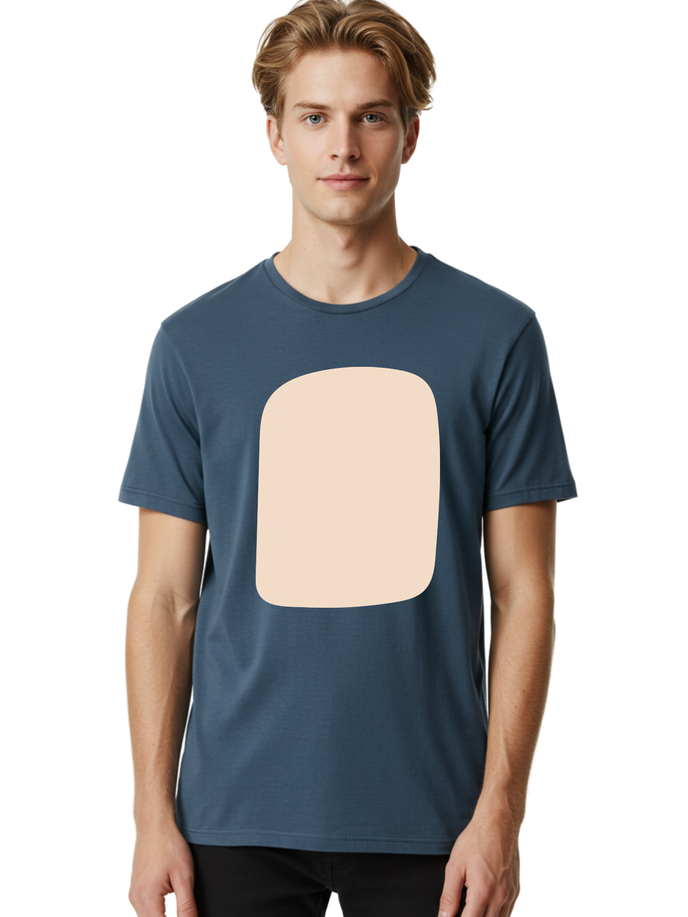 Beige-Rectangle Men'S Graphic Tee, 100% Cotton, Comfortable Casual Summer Wear, Machine Washable, Beige Rectangle, Rounded Corners, Plain Shape, Simple Design, Minimalist Aesthetic, Neutral Color, Soft Edges Aad997 18