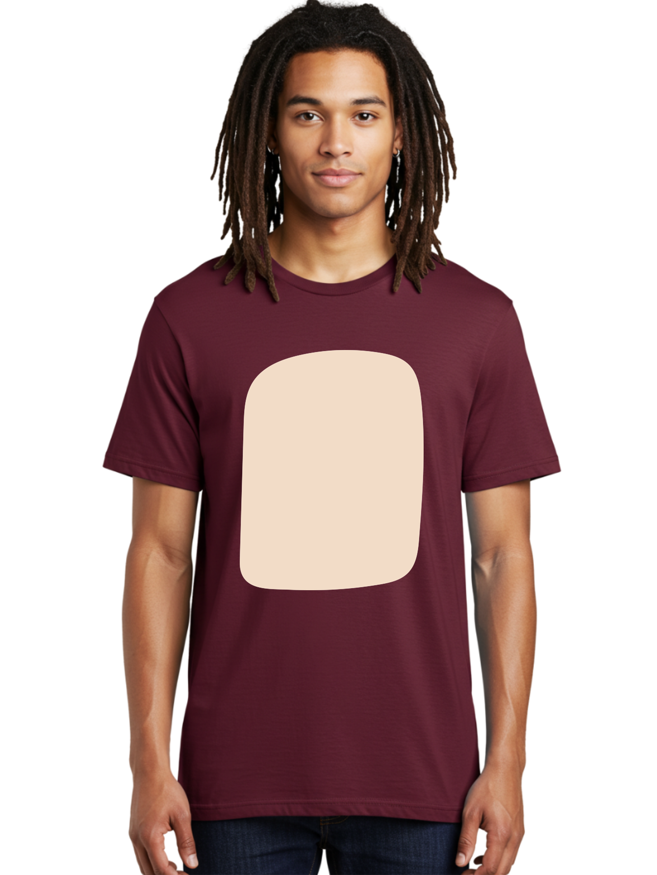 Beige-Rectangle Men'S Graphic Tee, 100% Cotton, Comfortable Casual Summer Wear, Machine Washable, Beige Rectangle, Rounded Corners, Plain Shape, Simple Design, Minimalist Aesthetic, Neutral Color, Soft Edges Aad997 10