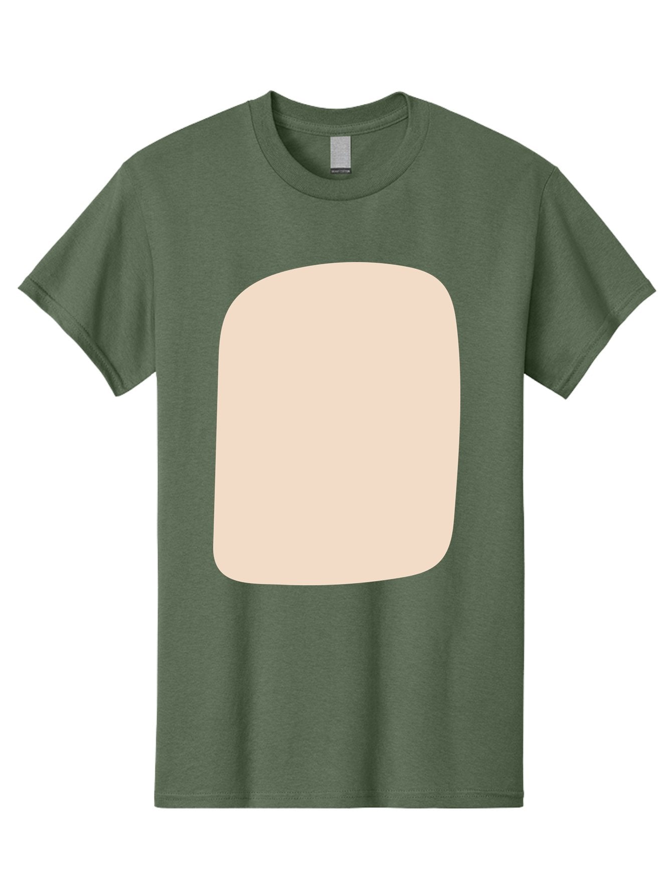 Beige-Rectangle Men'S Graphic Tee, 100% Cotton, Comfortable Casual Summer Wear, Machine Washable, Beige Rectangle, Rounded Corners, Plain Shape, Simple Design, Minimalist Aesthetic, Neutral Color, Soft Edges Aad997 4
