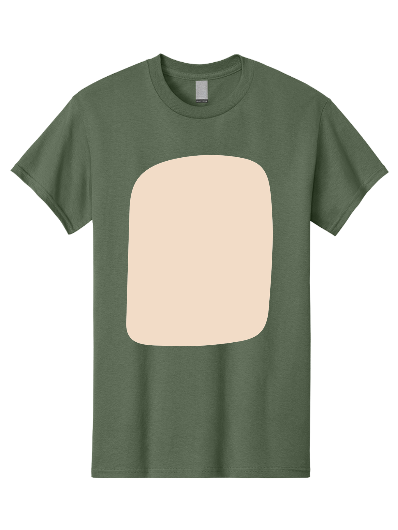 Beige-Rectangle Men'S Graphic Tee, 100% Cotton, Comfortable Casual Summer Wear, Machine Washable, Beige Rectangle, Rounded Corners, Plain Shape, Simple Design, Minimalist Aesthetic, Neutral Color, Soft Edges Aad997 23