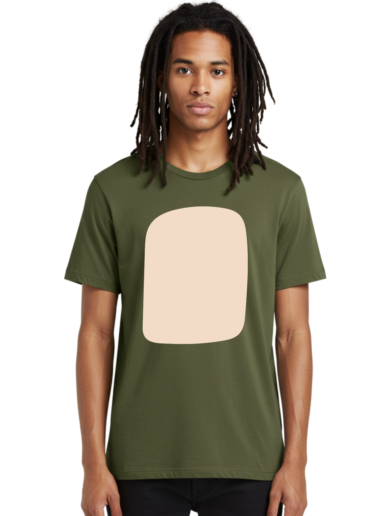 Beige-Rectangle Men'S Graphic Tee, 100% Cotton, Comfortable Casual Summer Wear, Machine Washable, Beige Rectangle, Rounded Corners, Plain Shape, Simple Design, Minimalist Aesthetic, Neutral Color, Soft Edges Aad997 24