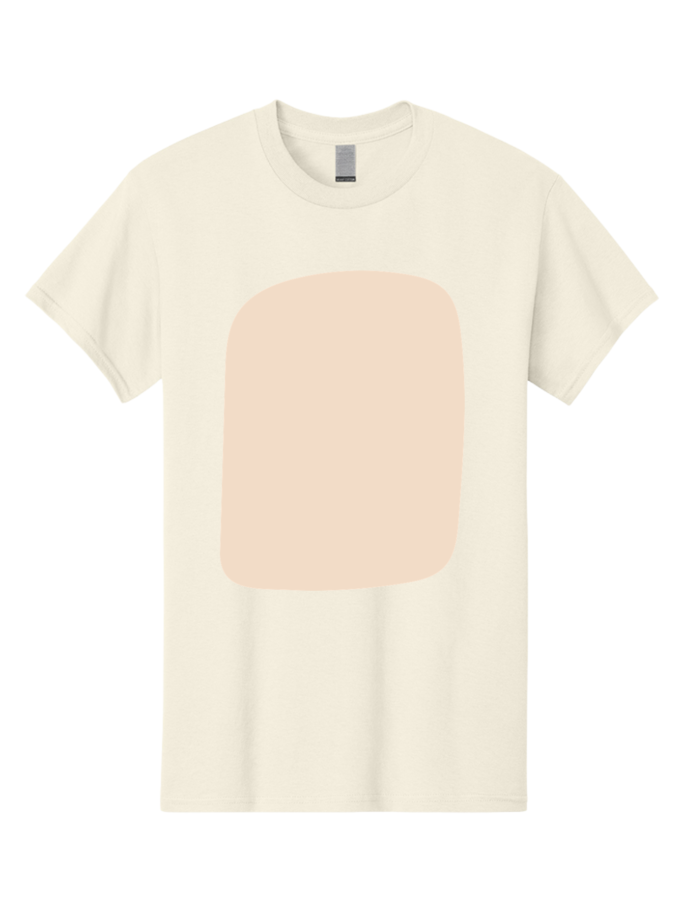 Beige-Rectangle Men'S Graphic Tee, 100% Cotton, Comfortable Casual Summer Wear, Machine Washable, Beige Rectangle, Rounded Corners, Plain Shape, Simple Design, Minimalist Aesthetic, Neutral Color, Soft Edges Aad997
