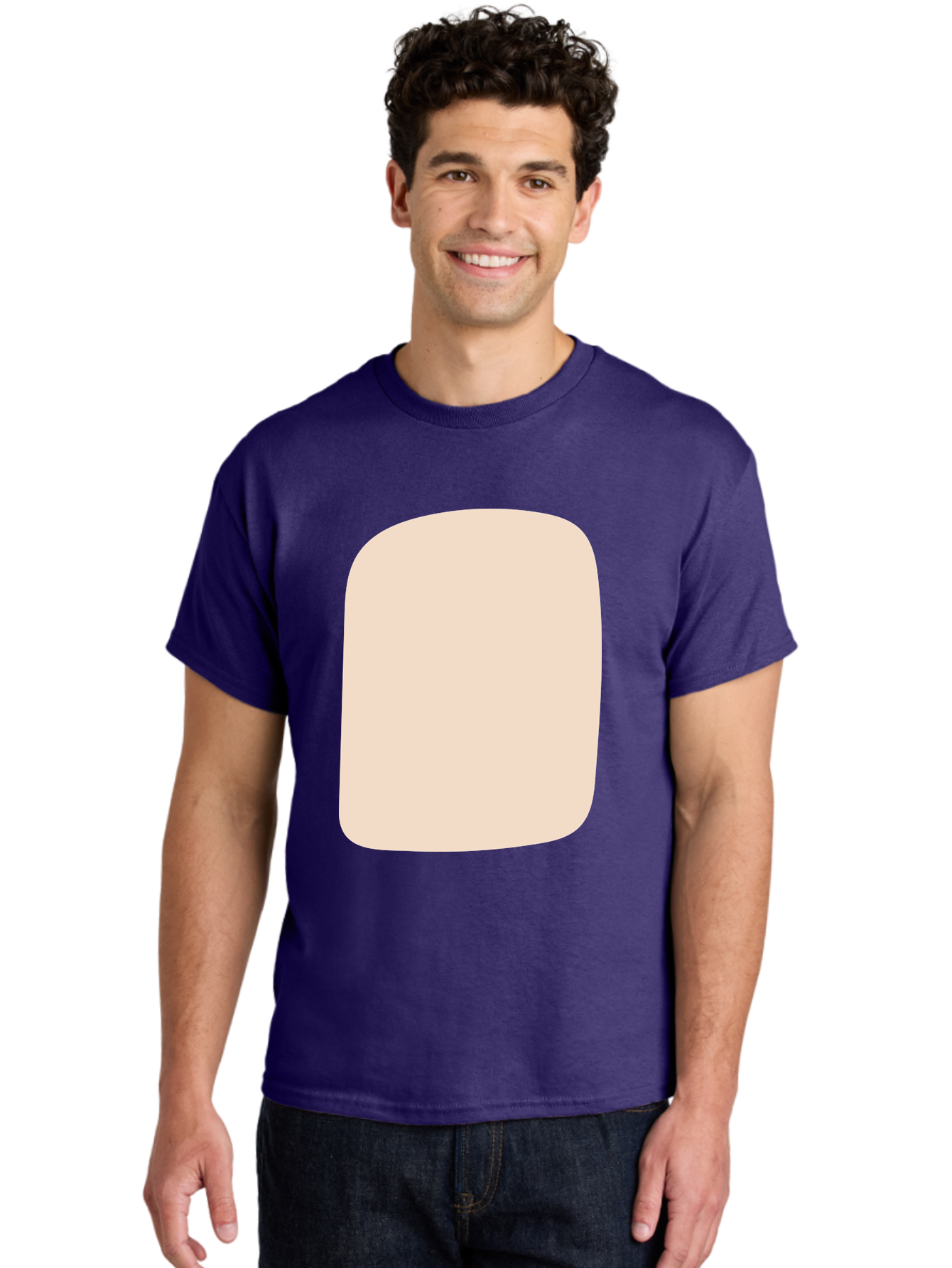 Beige-Rectangle Men'S Graphic Tee, 100% Cotton, Comfortable Casual Summer Wear, Machine Washable, Beige Rectangle, Rounded Corners, Plain Shape, Simple Design, Minimalist Aesthetic, Neutral Color, Soft Edges Aad997 16