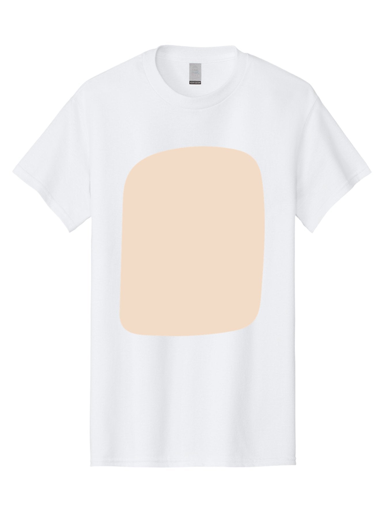 Beige-Rectangle Men'S Graphic Tee, 100% Cotton, Comfortable Casual Summer Wear, Machine Washable, Beige Rectangle, Rounded Corners, Plain Shape, Simple Design, Minimalist Aesthetic, Neutral Color, Soft Edges Aad997