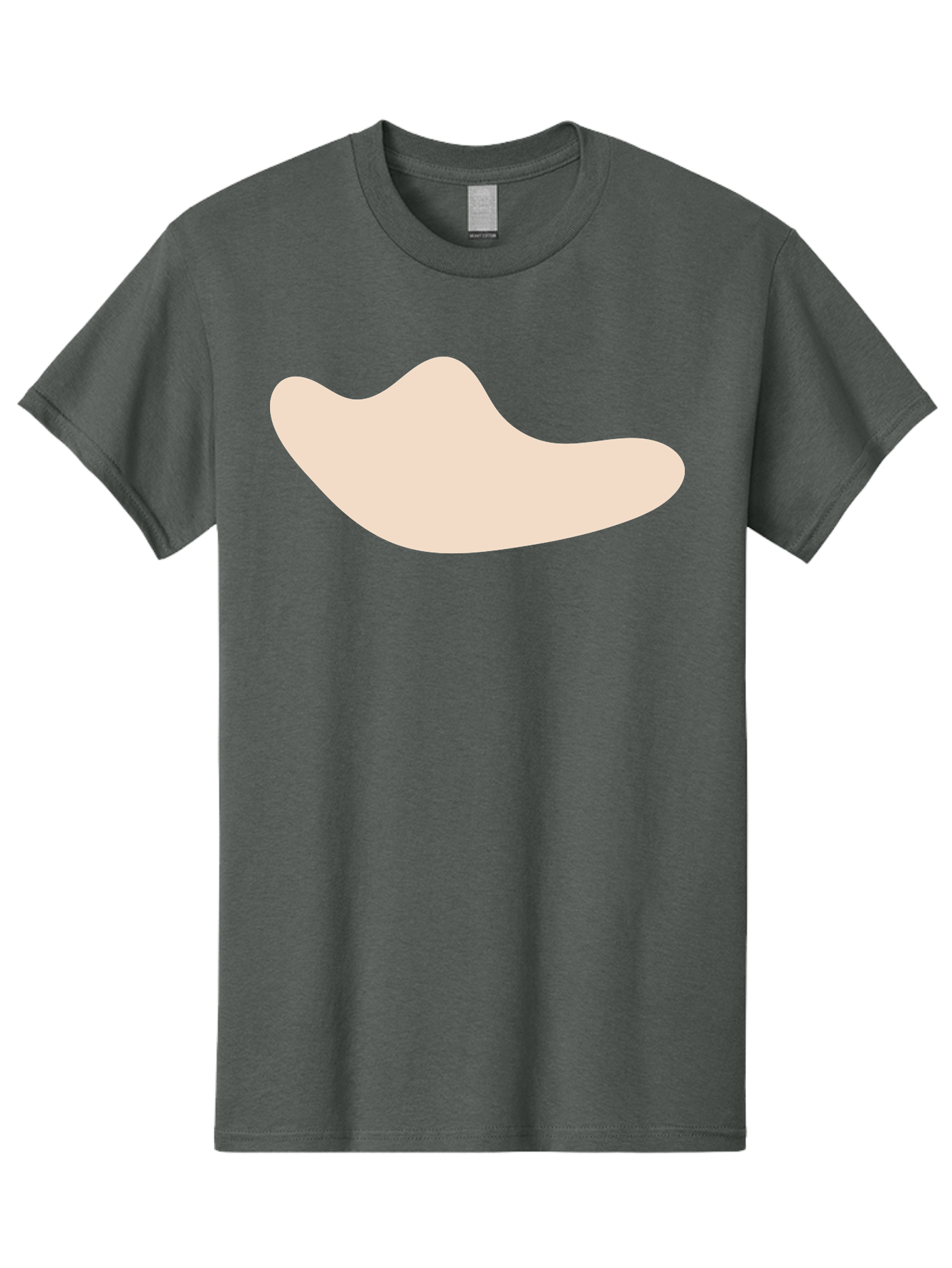 Cashew-Nut-1 Men'S Graphic Tee, 100% Cotton, Comfortable Casual Summer Wear, Machine Washable, Cashew Nut, Snack Food, Healthy Eating, Nutty Flavor, Beige Color, Abstract Shape, Simple Design, Minimalist Art Aae001