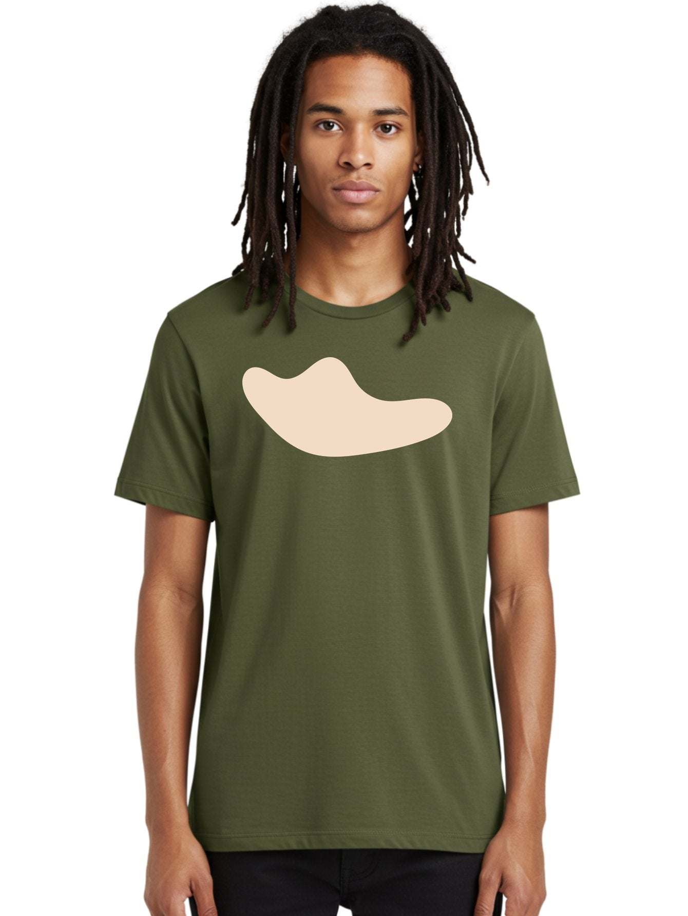 Cashew-Nut-1 Men'S Graphic Tee, 100% Cotton, Comfortable Casual Summer Wear, Machine Washable, Cashew Nut, Snack Food, Healthy Eating, Nutty Flavor, Beige Color, Abstract Shape, Simple Design, Minimalist Art Aae001 17
