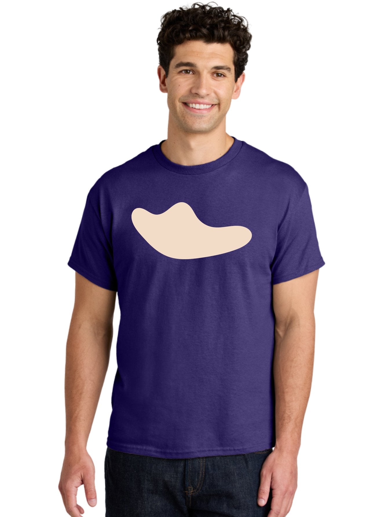 Cashew-Nut-1 Men'S Graphic Tee, 100% Cotton, Comfortable Casual Summer Wear, Machine Washable, Cashew Nut, Snack Food, Healthy Eating, Nutty Flavor, Beige Color, Abstract Shape, Simple Design, Minimalist Art Aae001 27