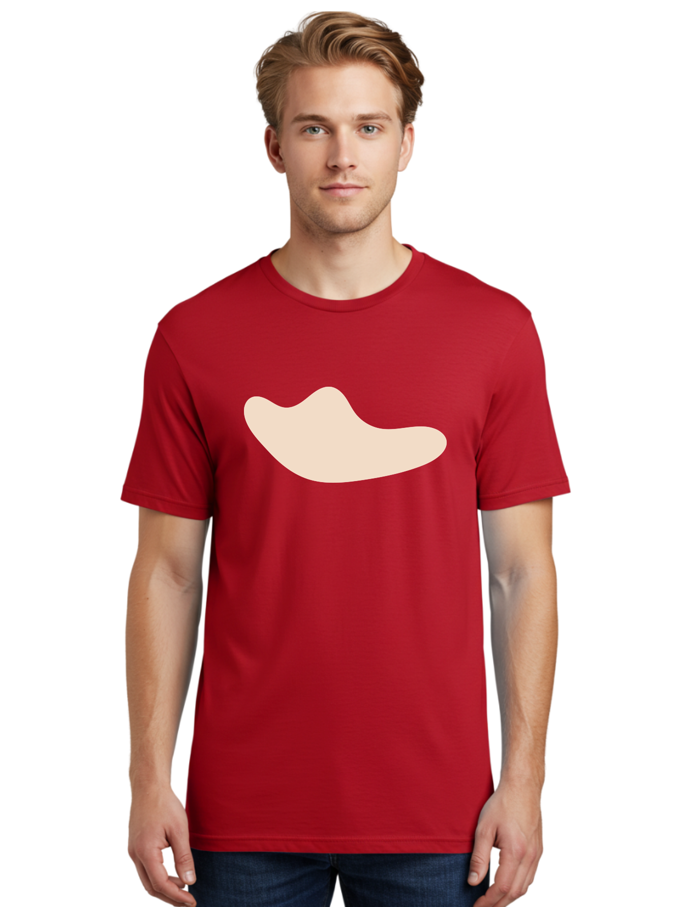 Cashew-Nut-1 Men'S Graphic Tee, 100% Cotton, Comfortable Casual Summer Wear, Machine Washable, Cashew Nut, Snack Food, Healthy Eating, Nutty Flavor, Beige Color, Abstract Shape, Simple Design, Minimalist Art Aae001 20