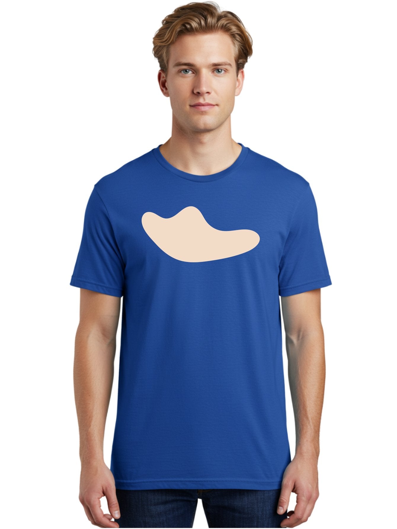 Cashew-Nut-1 Men'S Graphic Tee, 100% Cotton, Comfortable Casual Summer Wear, Machine Washable, Cashew Nut, Snack Food, Healthy Eating, Nutty Flavor, Beige Color, Abstract Shape, Simple Design, Minimalist Art Aae001 19