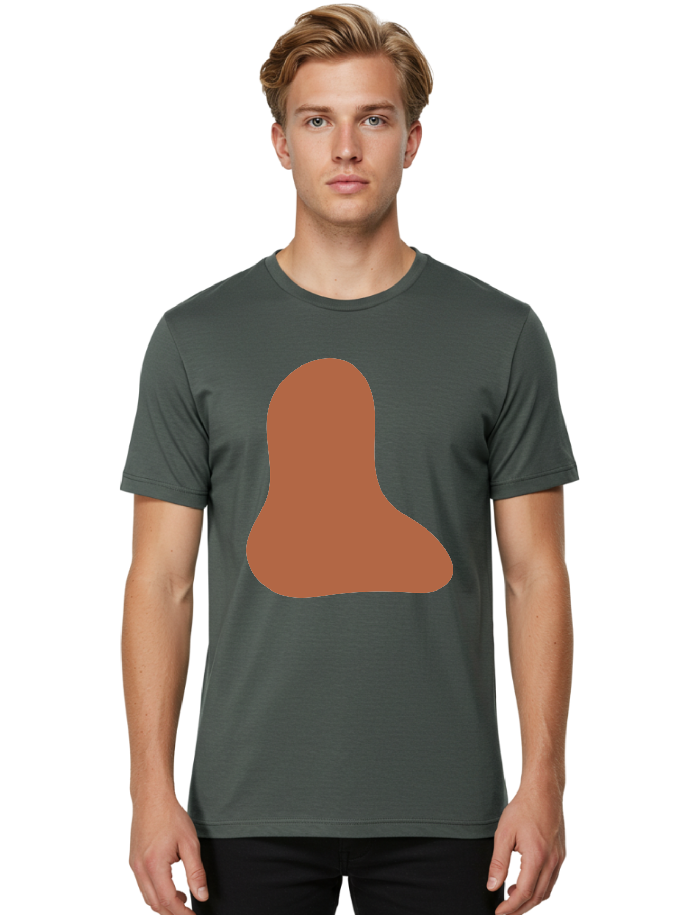 Cashew-Nut Men'S Graphic Tee, 100% Cotton, Comfortable Casual Summer Wear, Machine Washable, Roasted Chicken Leg, Savory Dish, Food Illustration, Cartoon Style, Reddish-Brown Color, Simple Design, Culinary Art Aae002 20