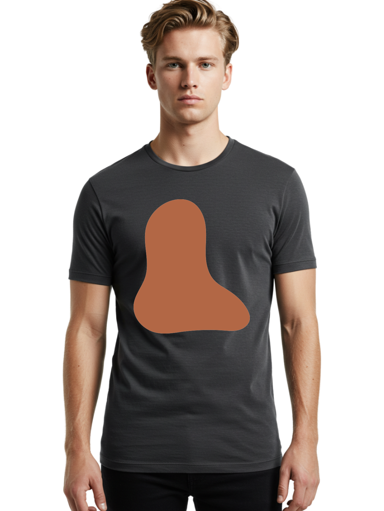 Cashew-Nut Men'S Graphic Tee, 100% Cotton, Comfortable Casual Summer Wear, Machine Washable, Roasted Chicken Leg, Savory Dish, Food Illustration, Cartoon Style, Reddish-Brown Color, Simple Design, Culinary Art Aae002 10